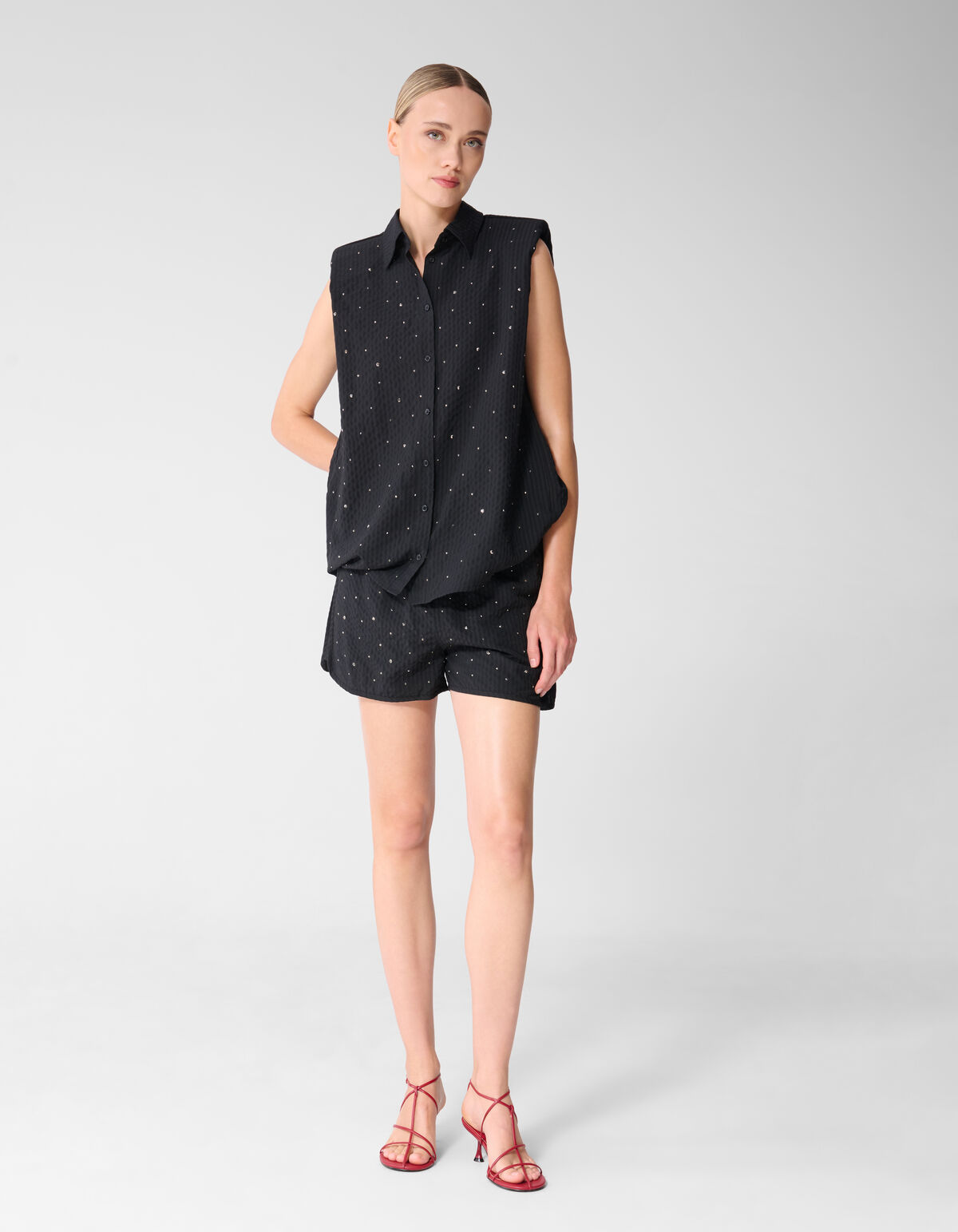 Strass Stripe Short Zwart SHOEBY WOMEN