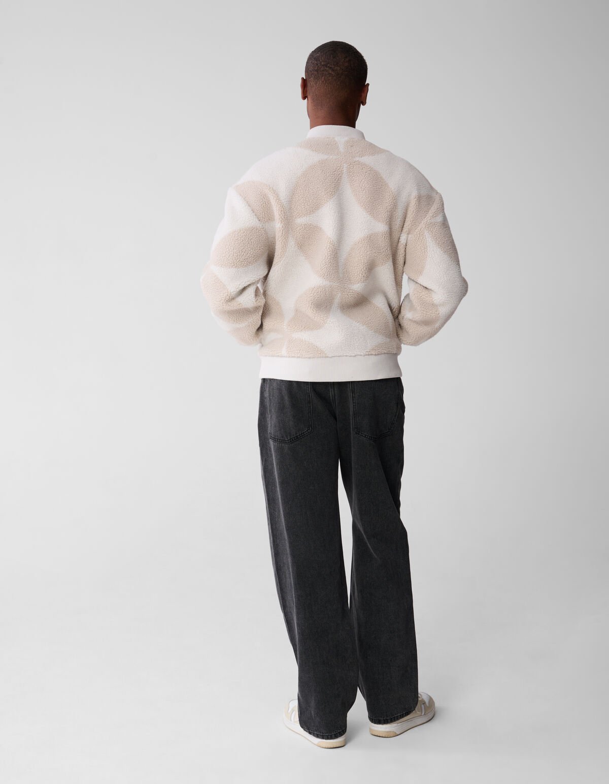 Teddy Logo Bomber Jas Gebroken Wit SHOEBY MEN