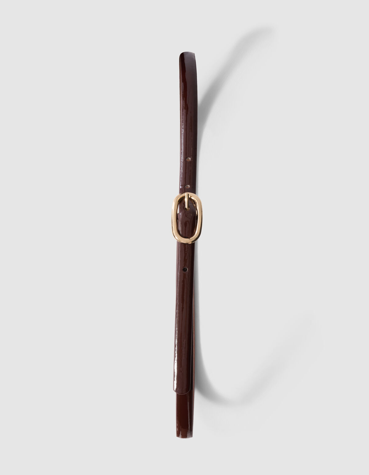 Smalle Riem Donkerbruin/Goud SHOEBY ACCESSOIRES