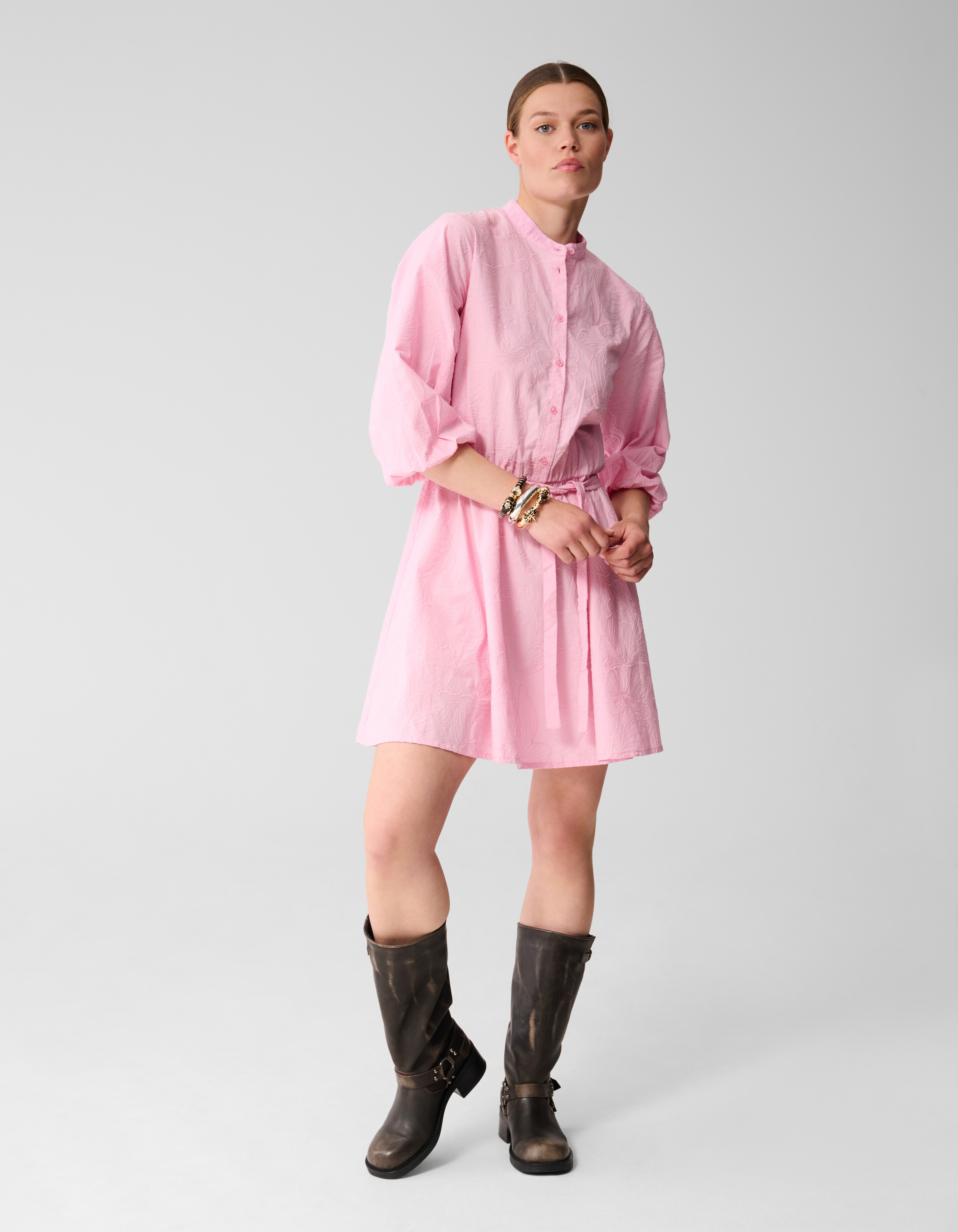 Flower Cord Jurk Roze SHOEBY WOMEN