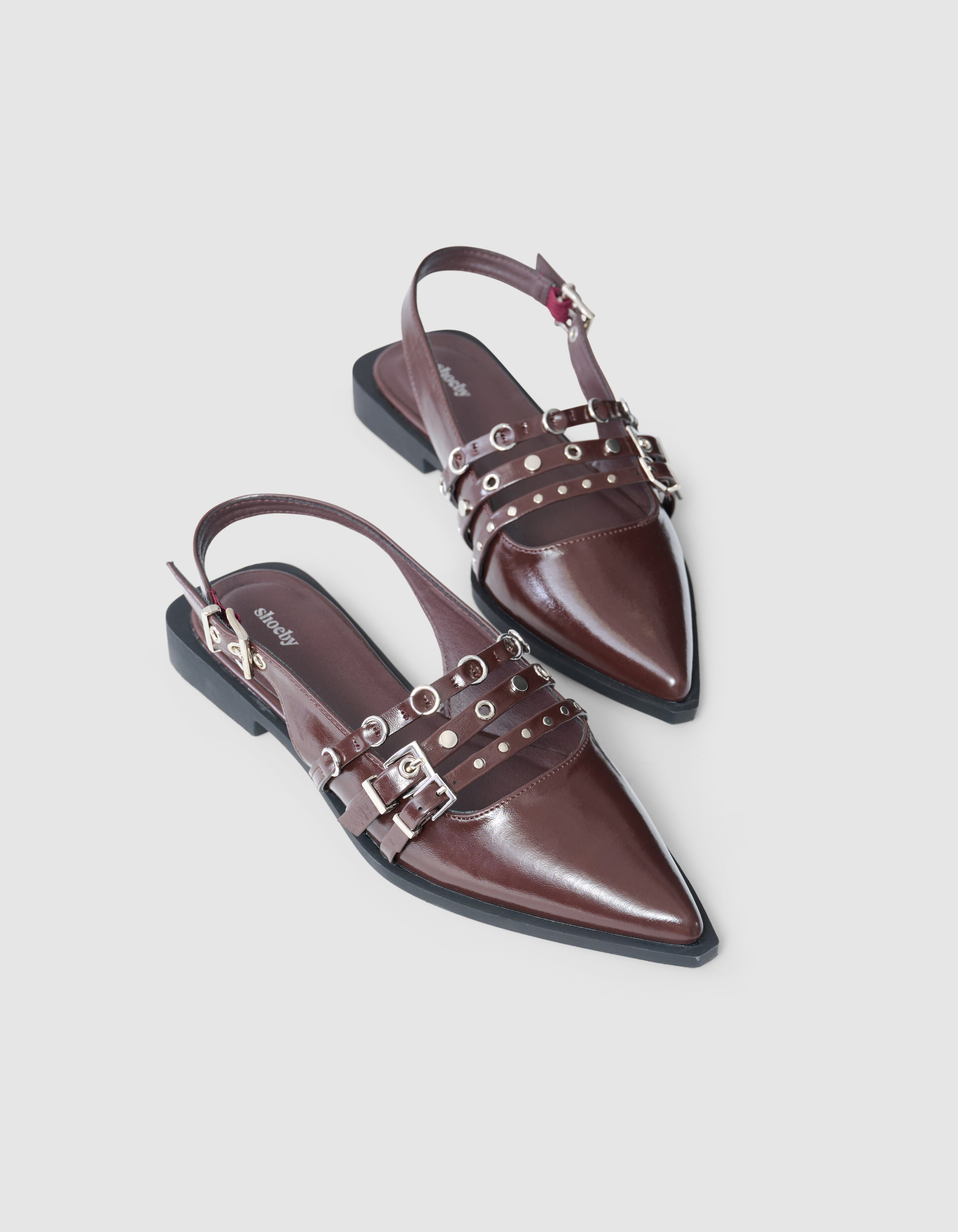 Gesp Slingback Donkerrood SHOEBY SHOES