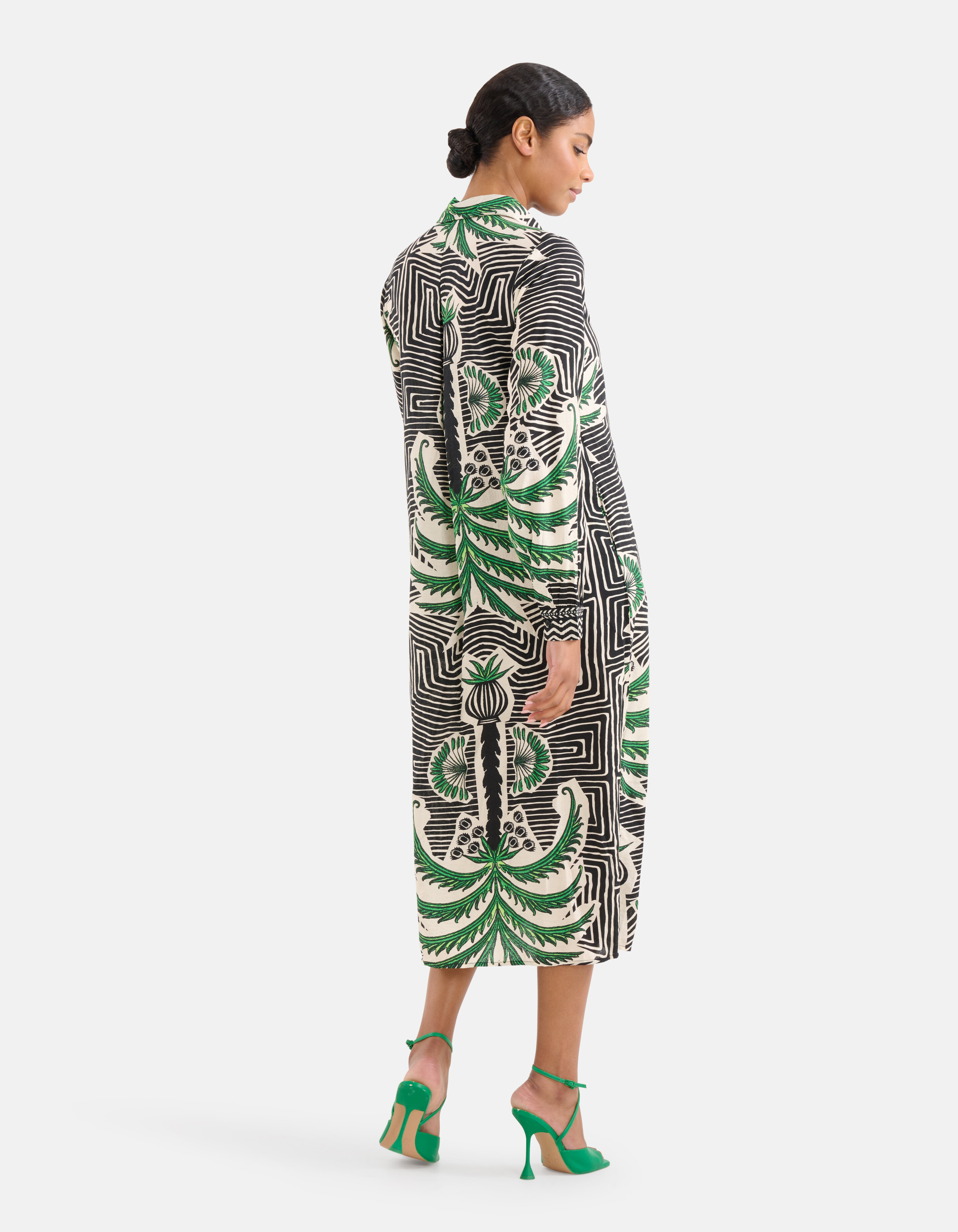 Printed Maxi Jurk Zwart SHOEBY WOMEN