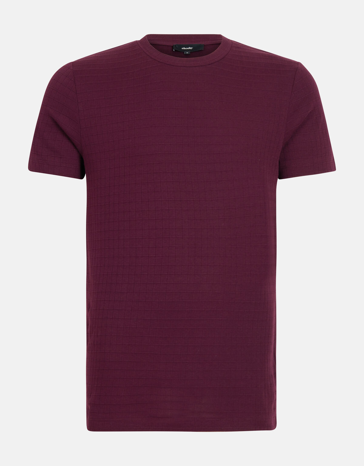 Structuur T-shirt Bordeaux SHOEBY MEN