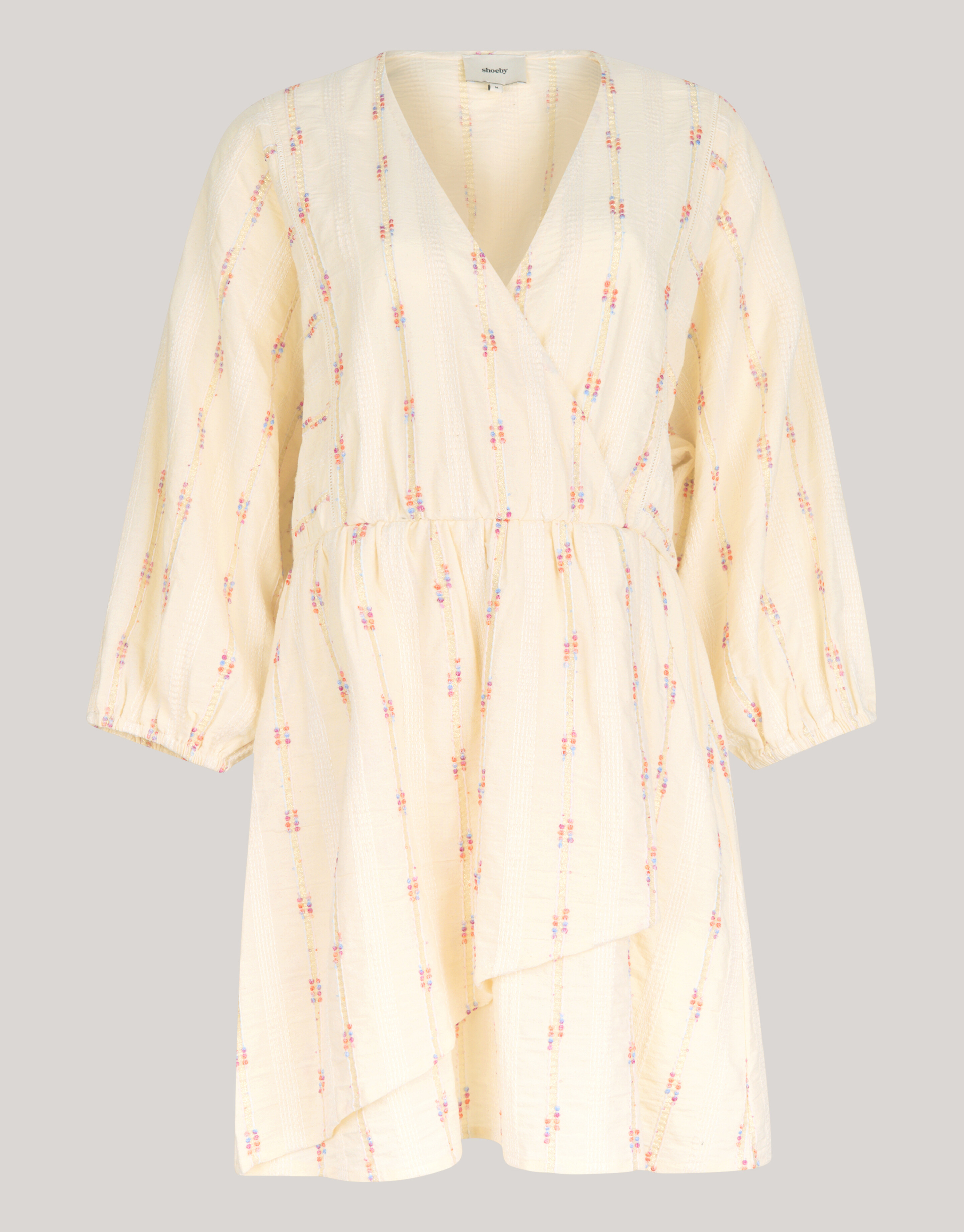 Jacquard Jurk Gebroken Wit SHOEBY WOMEN