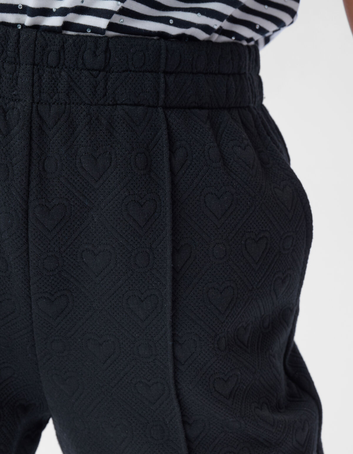 Heart Jacquard Broek Zwart SHOEBY GIRLS
