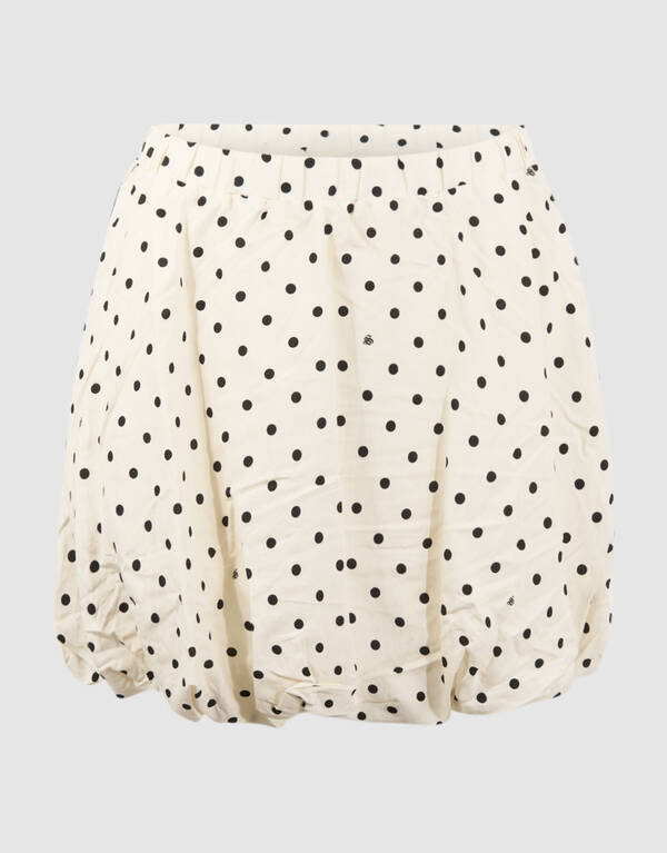 Polkadot Mini Rok Gebroken Wit SHOEBY WOMEN