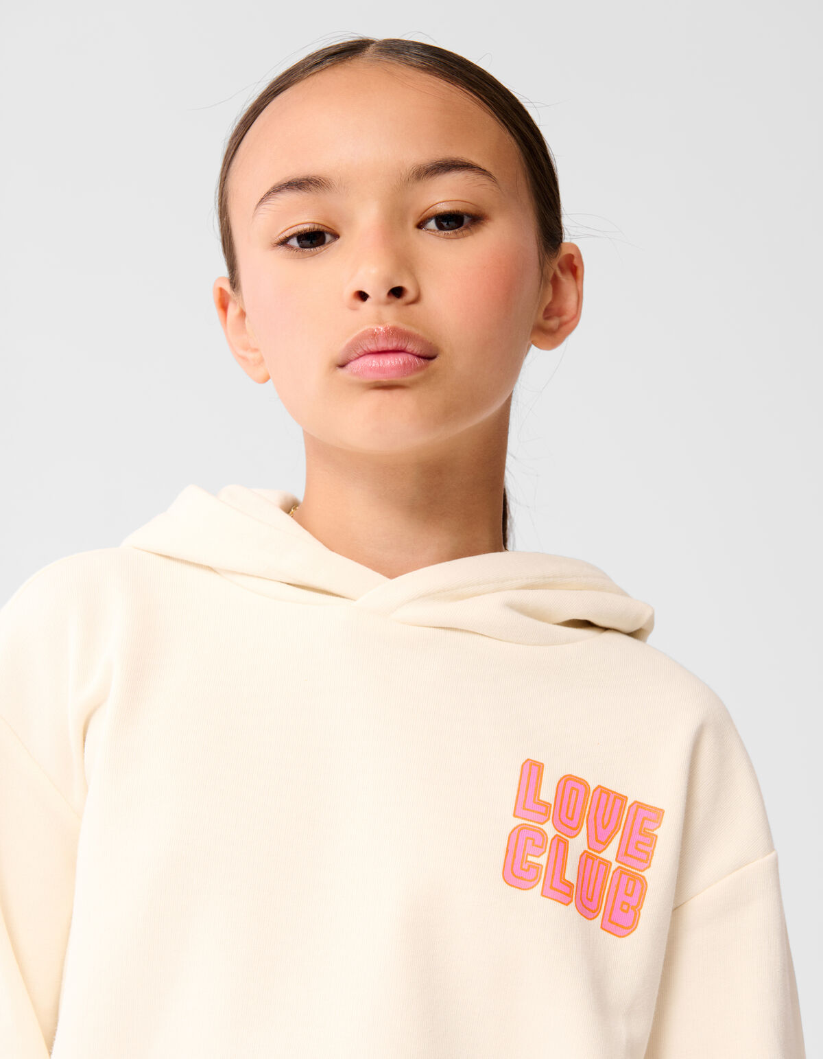 Love Club Artwork Hoodie Gebroken Wit SHOEBY GIRLS