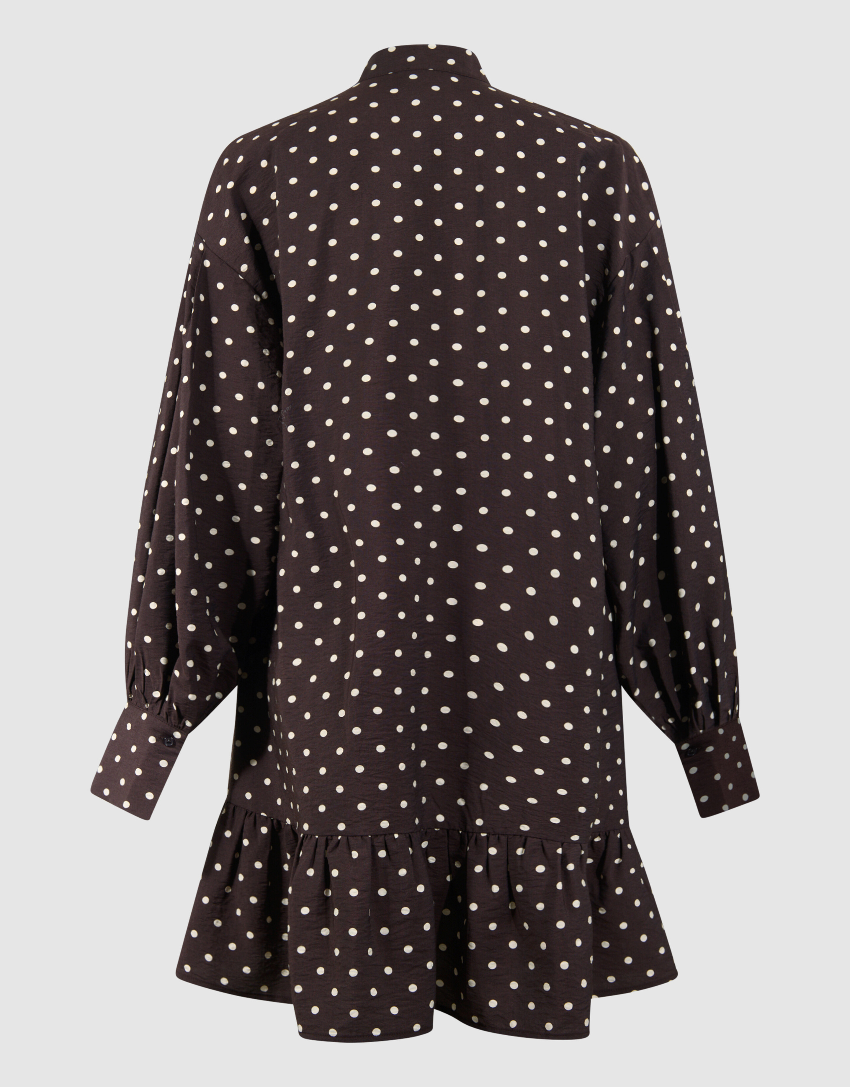 Polkadot Mini Jurk Donkerbruin SHOEBY WOMEN