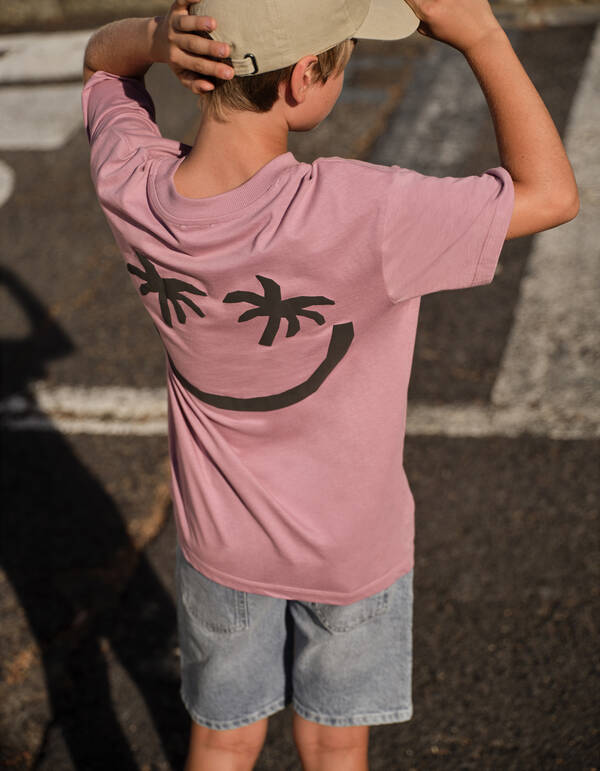 Smiley Artwork T-shirt Lichtroze SHOEBY BOYS