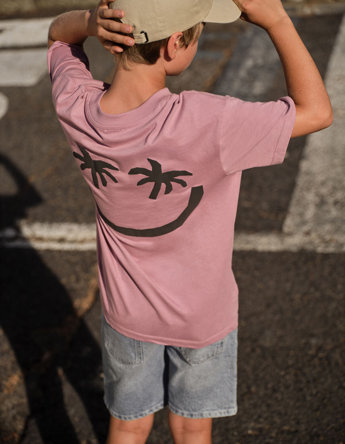 Smiley Palm T-shirt Lichtroze SHOEBY BOYS