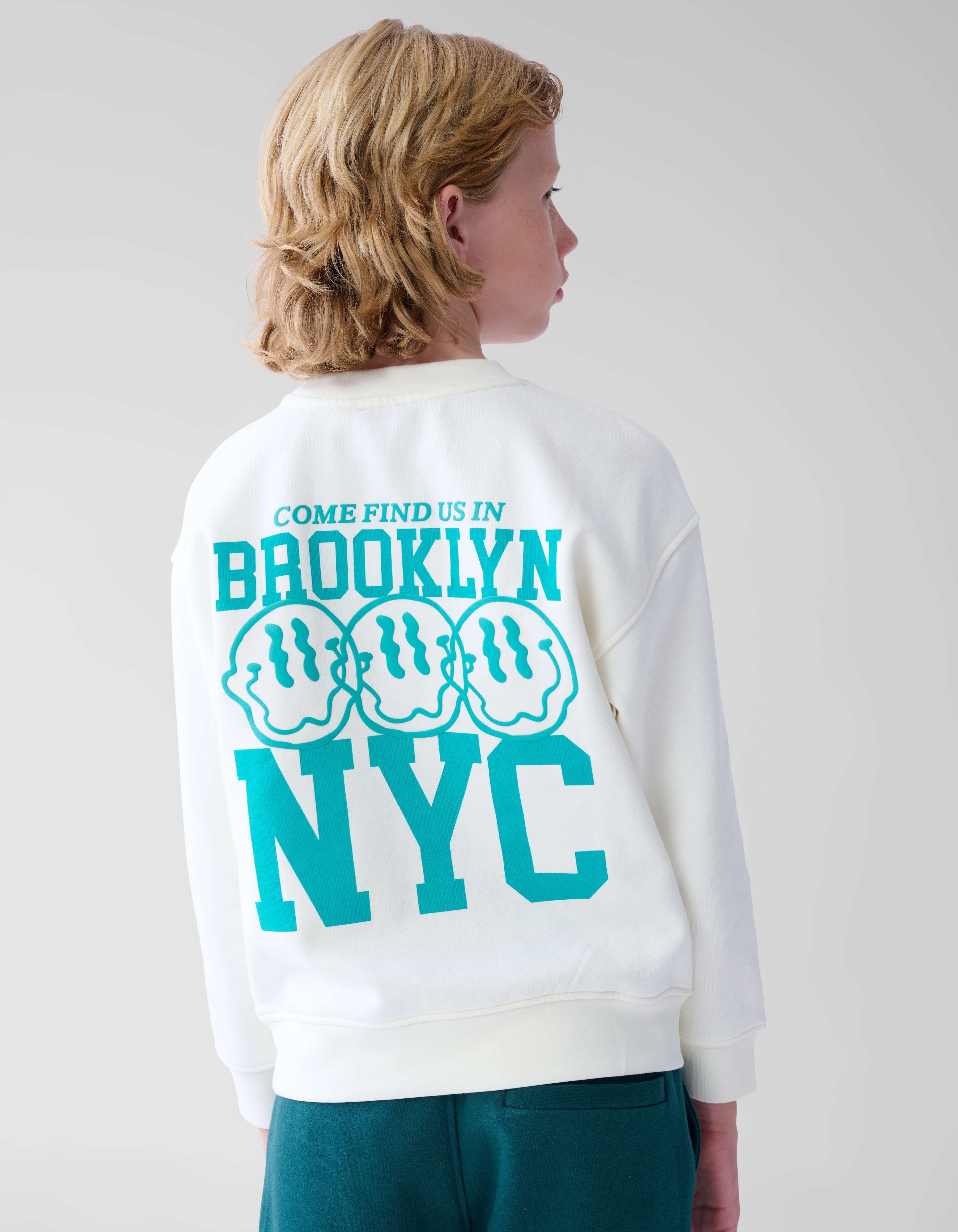 Artwork Sweater Gebroken Wit SHOEBY BOYS