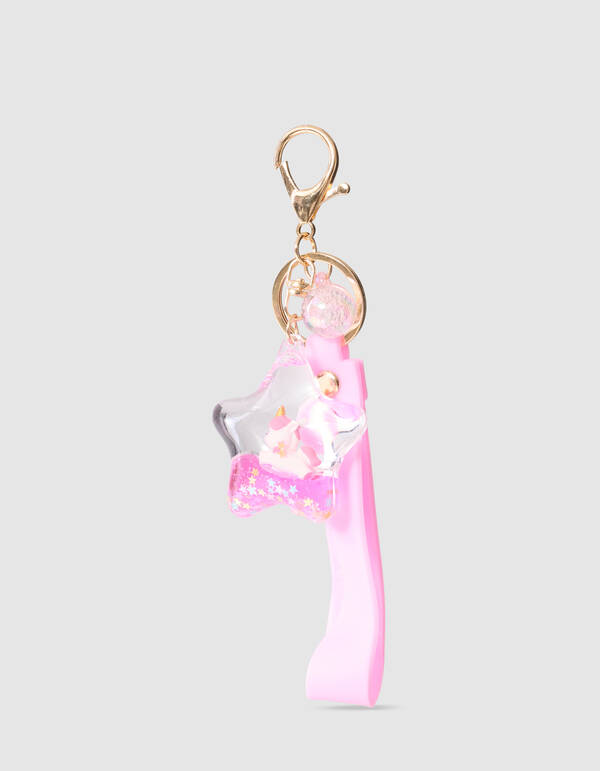 Unicorn Ster Sleutelhanger Roze SHOEBY ACCESSOIRES
