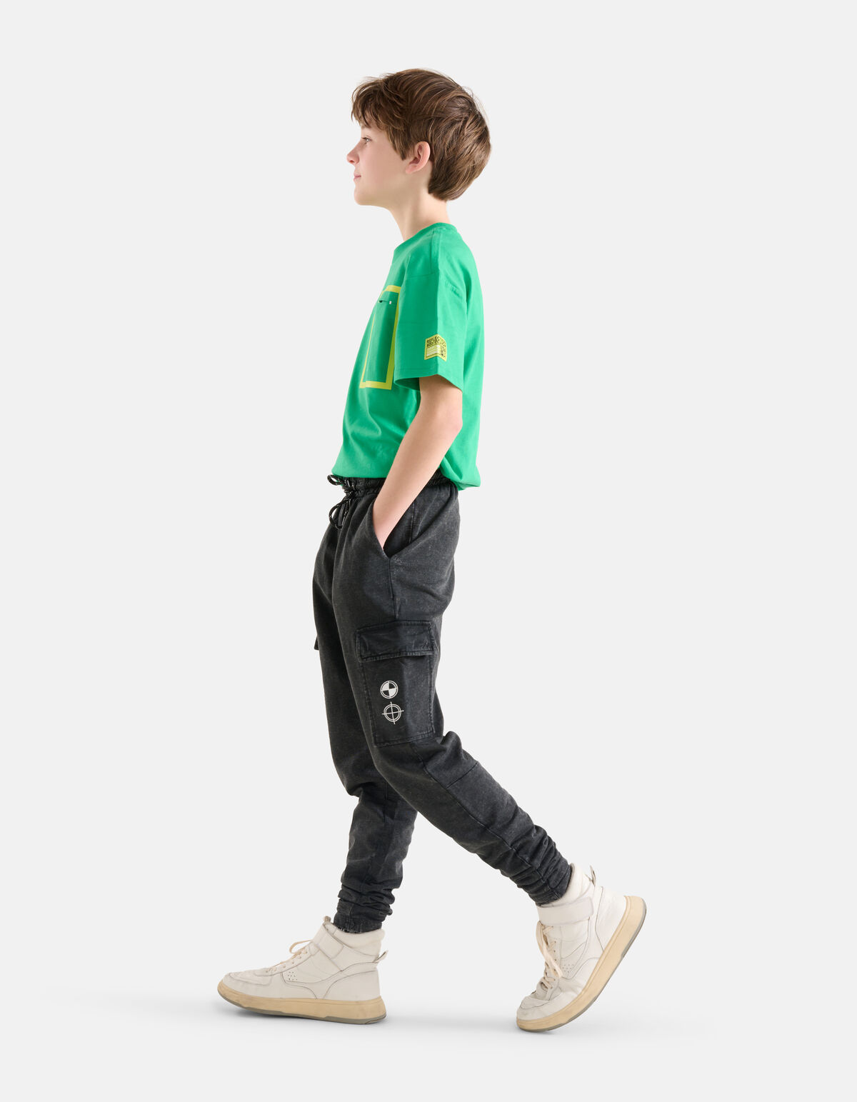 Cargo Washed Broek Donkergrijs SHOEBY BOYS