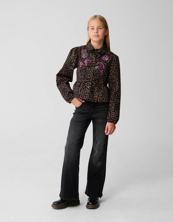 Sequin Panterprint Blouse Bruin SHOEBY GIRLS