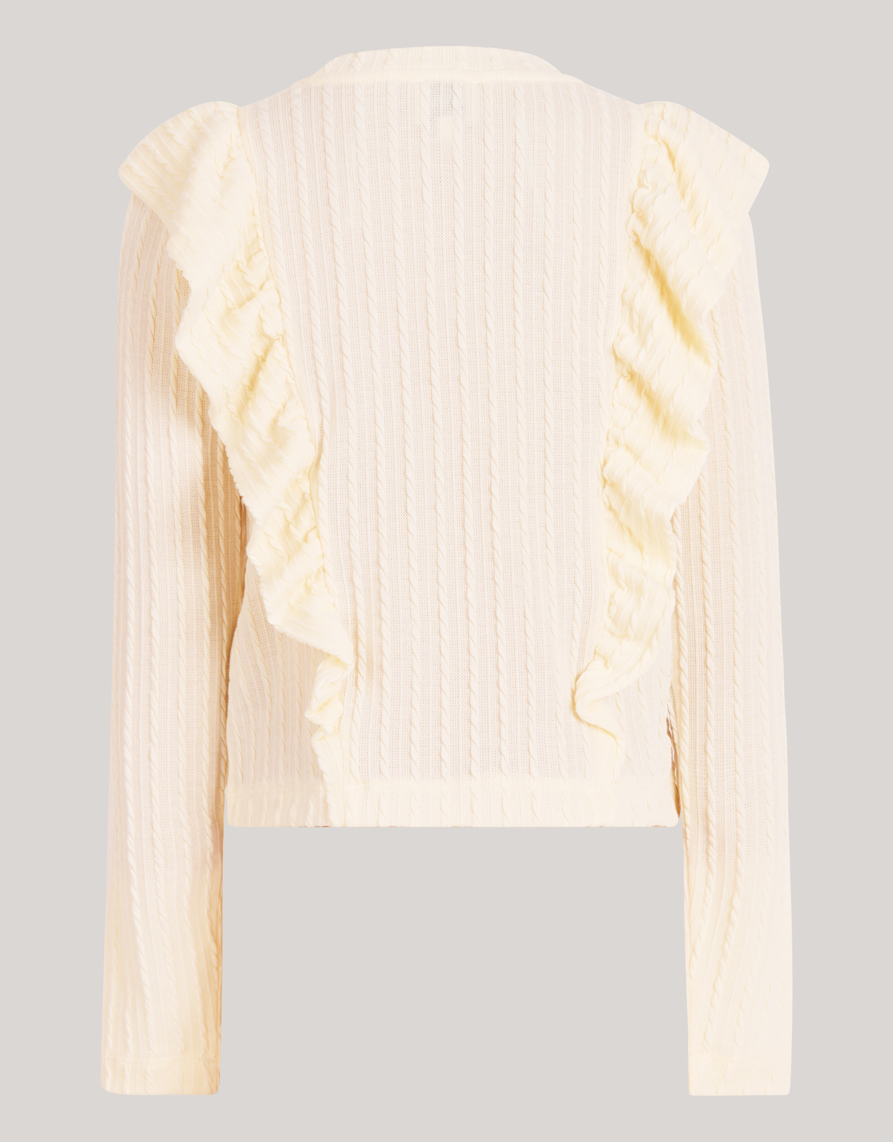 Kabel Ruffle Top Gebroken Wit SHOEBY GIRLS