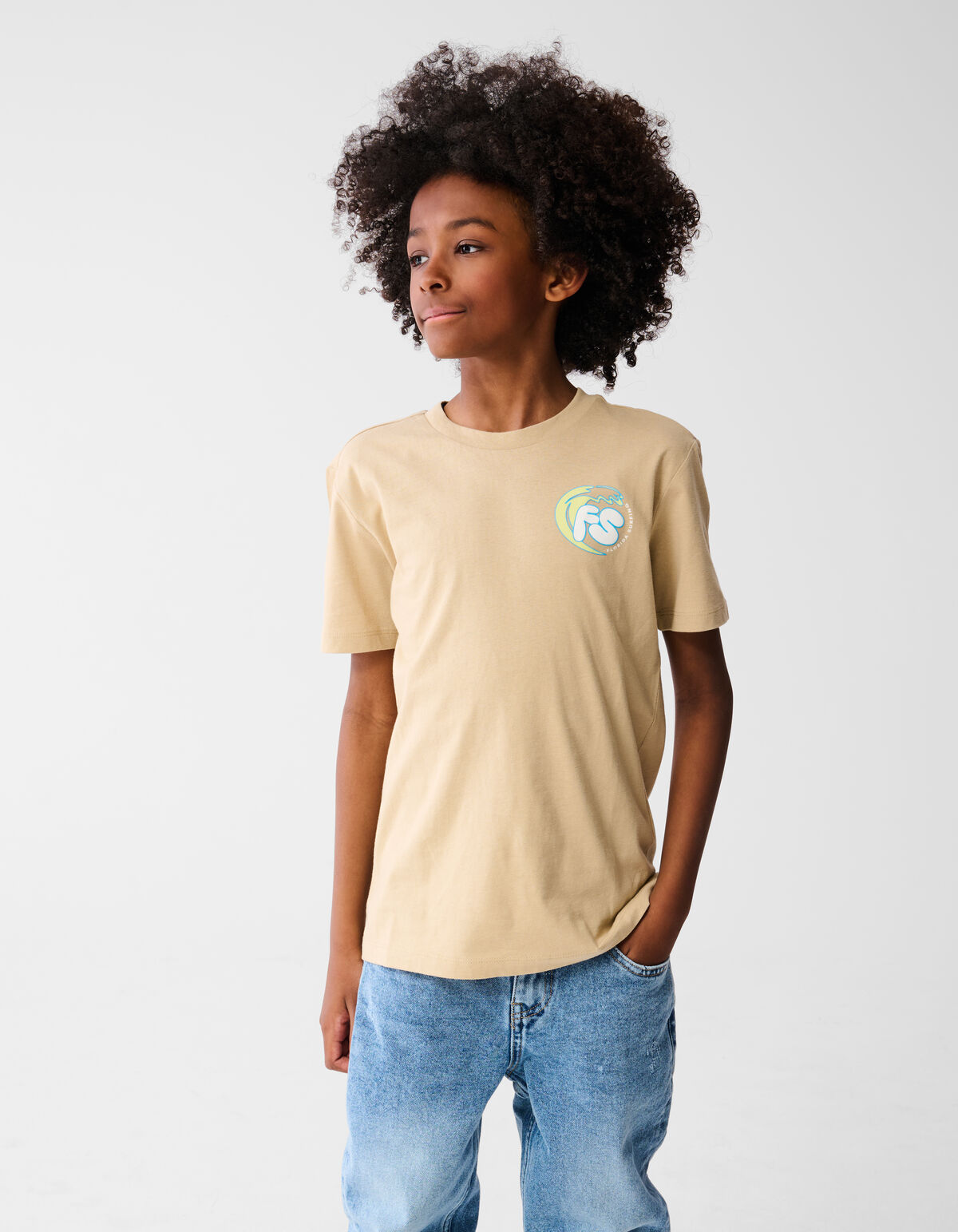 Florida Artwork T-shirt Beige SHOEBY BOYS