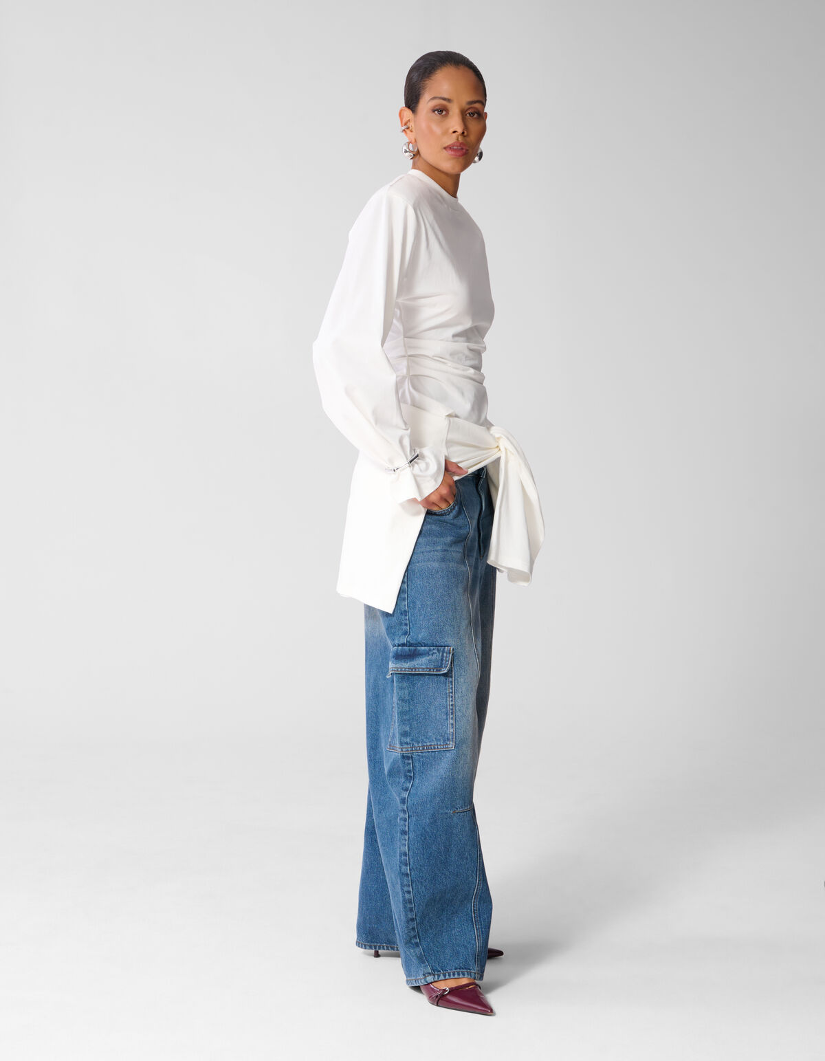 Cargo Barrel Fit Jeans Blauw SHOEBY WOMEN
