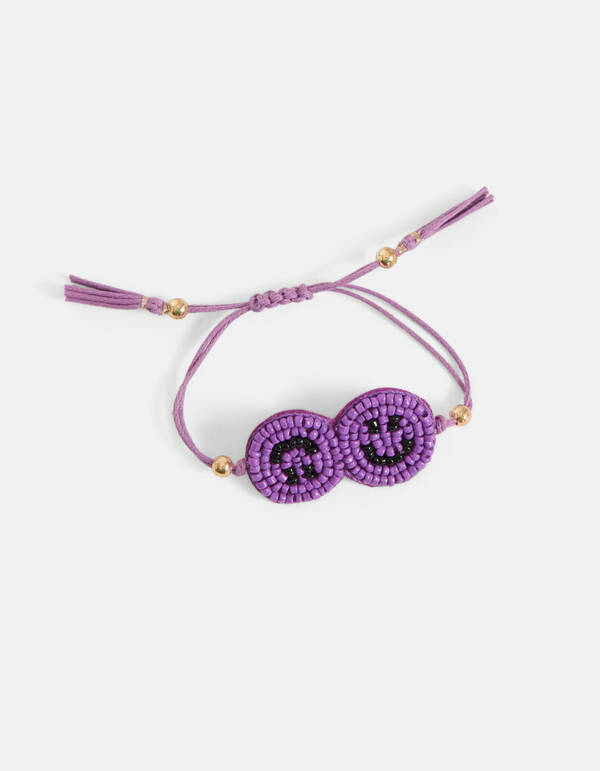 Smiley Armband Paars SHOEBY ACCESSOIRES