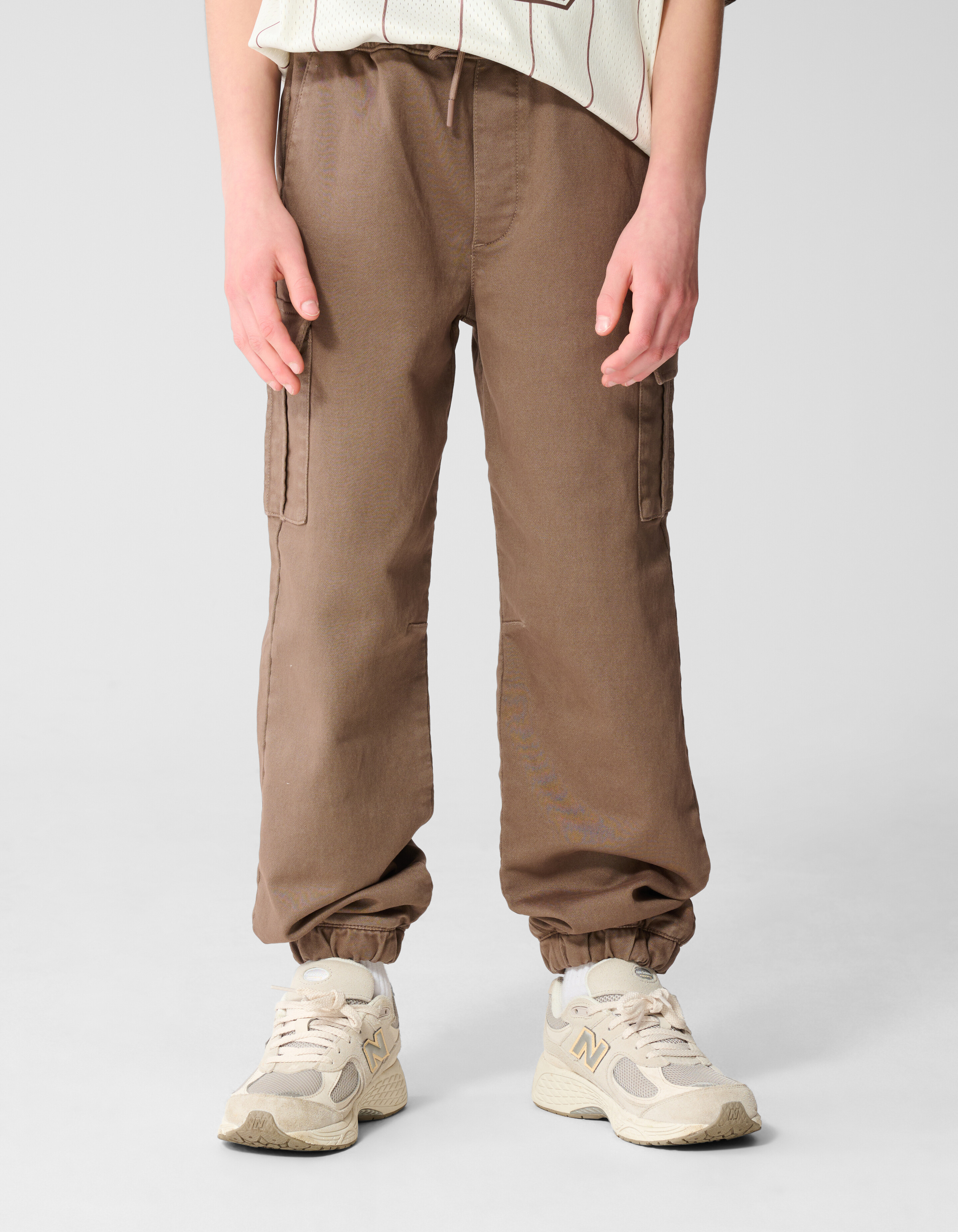 Loose Fit Cargo Broek Taupe SHOEBY BOYS