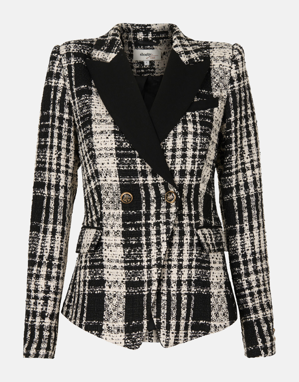 Geruiten Tweed Power Blazer By Fred SHOEBY WOMEN