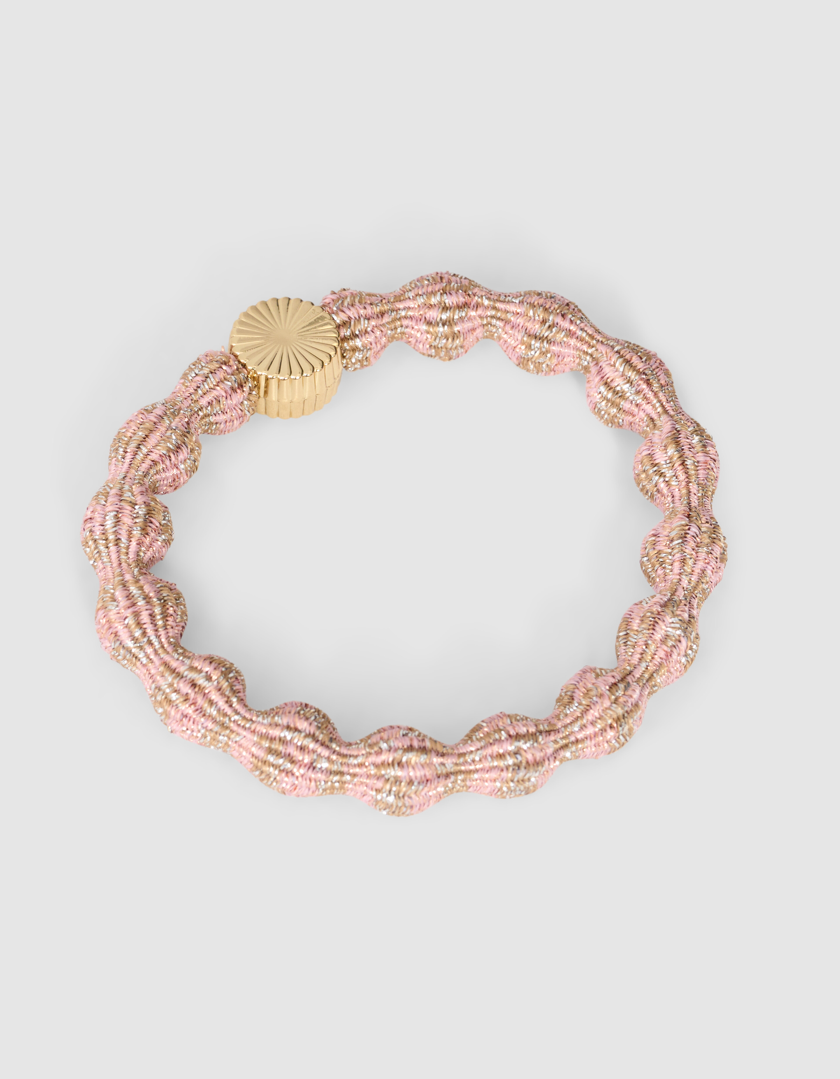 Wave Lurex Haarelastiek Lichtroze SHOEBY ACCESSOIRES