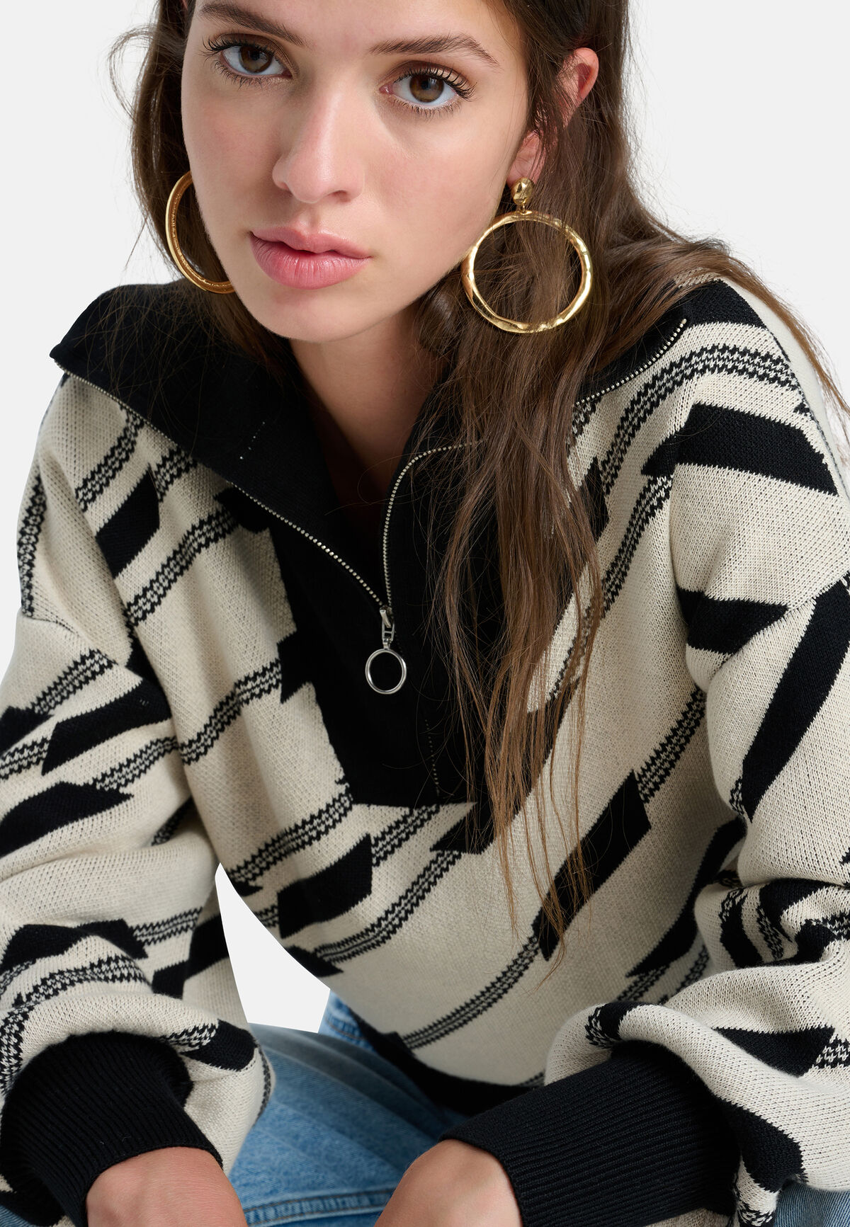 Grafische Trui Zwart SHOEBY WOMEN