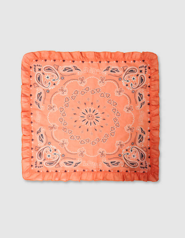 Paisley Bandana Sjaal Oranje SHOEBY ACCESSOIRES