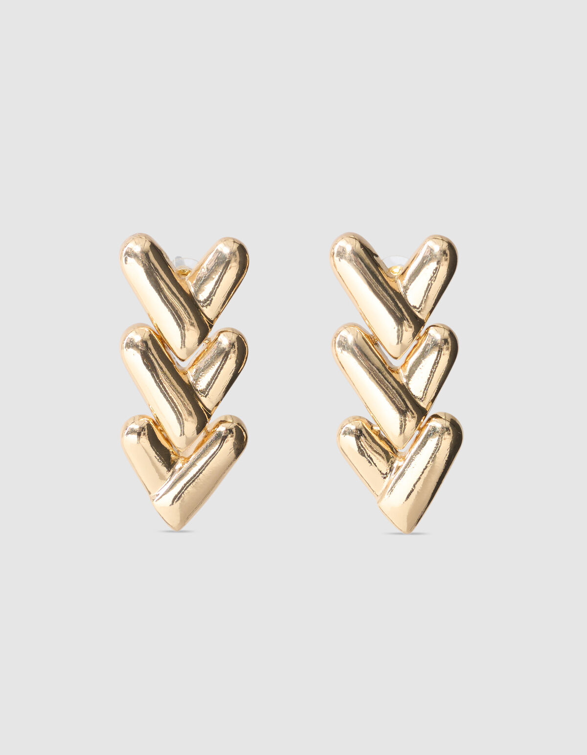 Triple Heart Oorbellen Goud SHOEBY ACCESSOIRES