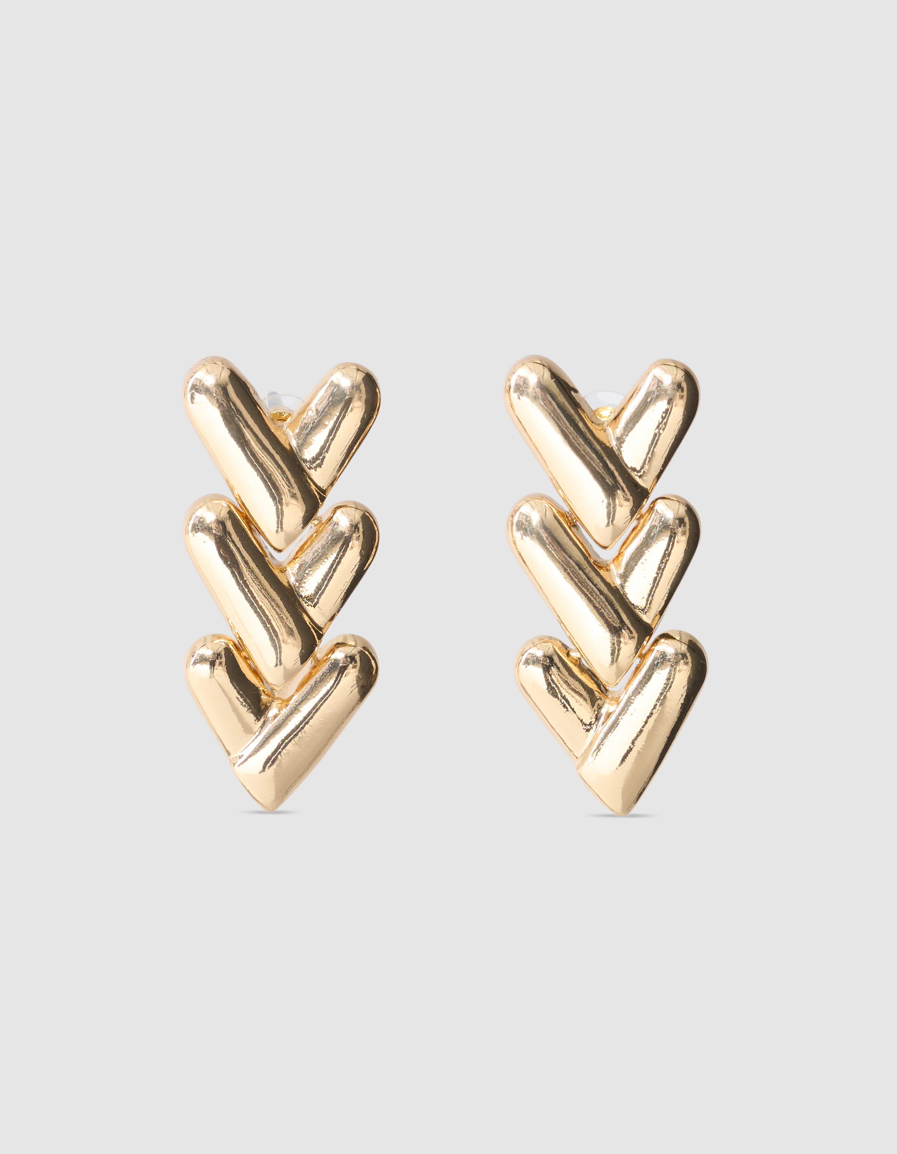 Triple Heart Oorbellen Goud SHOEBY ACCESSOIRES