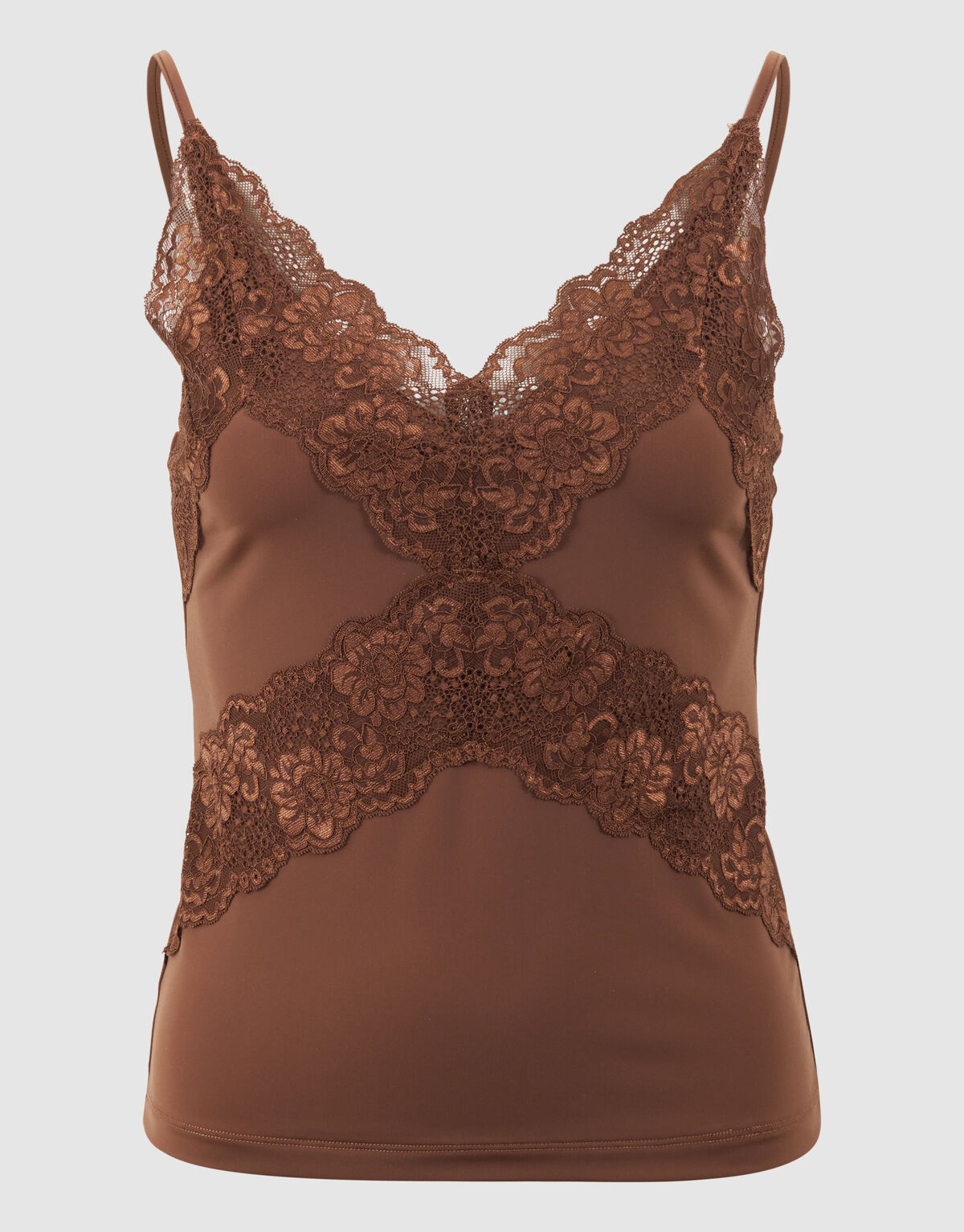 Kanten Singlet Top Bruin SHOEBY WOMEN