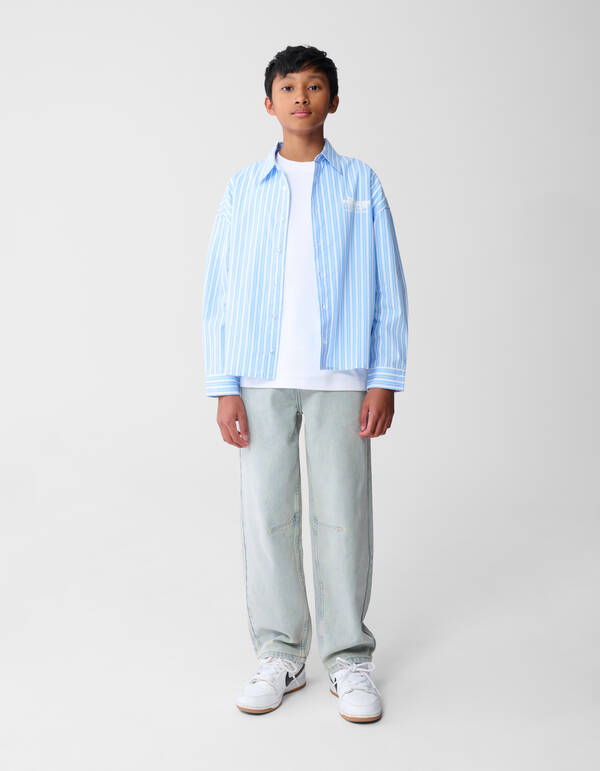 Stripe Artwork Overhemd Lichtblauw SHOEBY BOYS