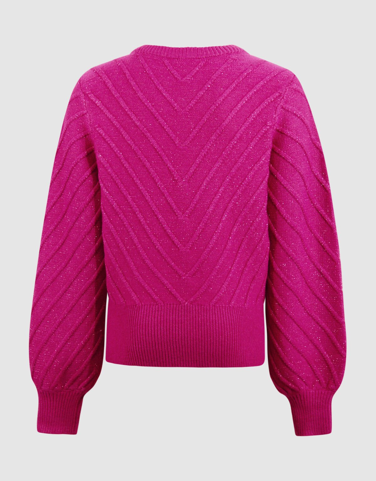 Glitter Gebreide Trui Donkerroze SHOEBY GIRLS