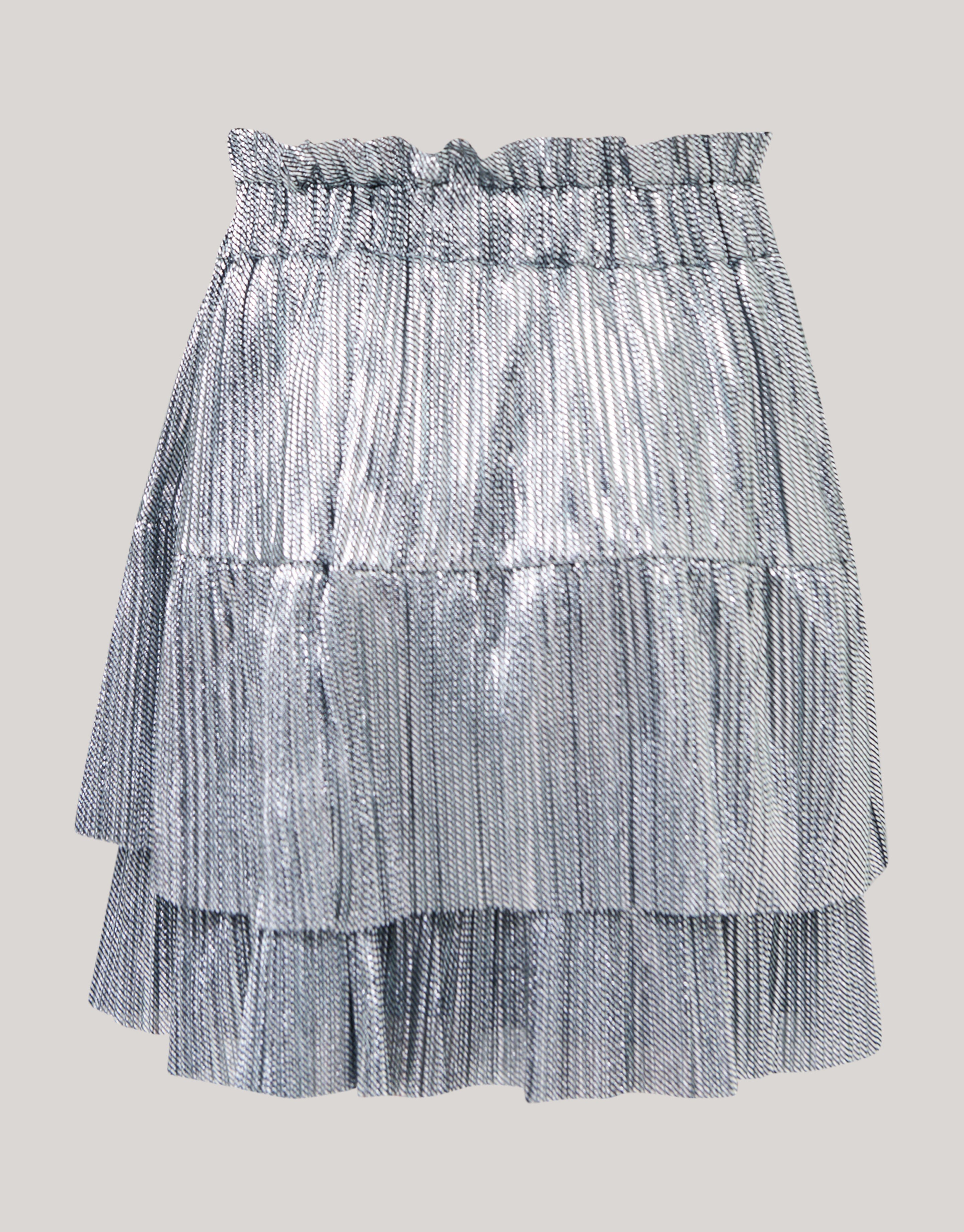 Shiny Mini Rok Zilver SHOEBY GIRLS