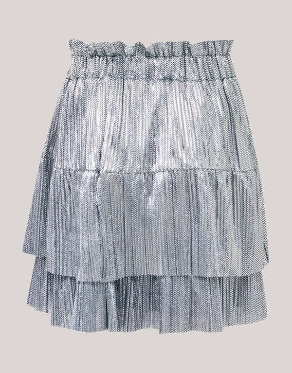 Shiny Mini Rok Zilver SHOEBY GIRLS