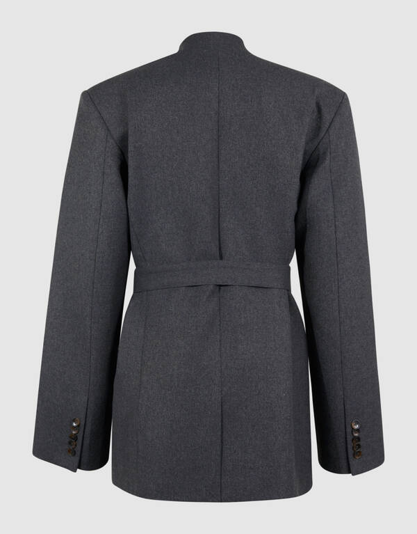 Oversized Wrap Blazer Donkergrijs By Lonneke SHOEBY WOMEN
