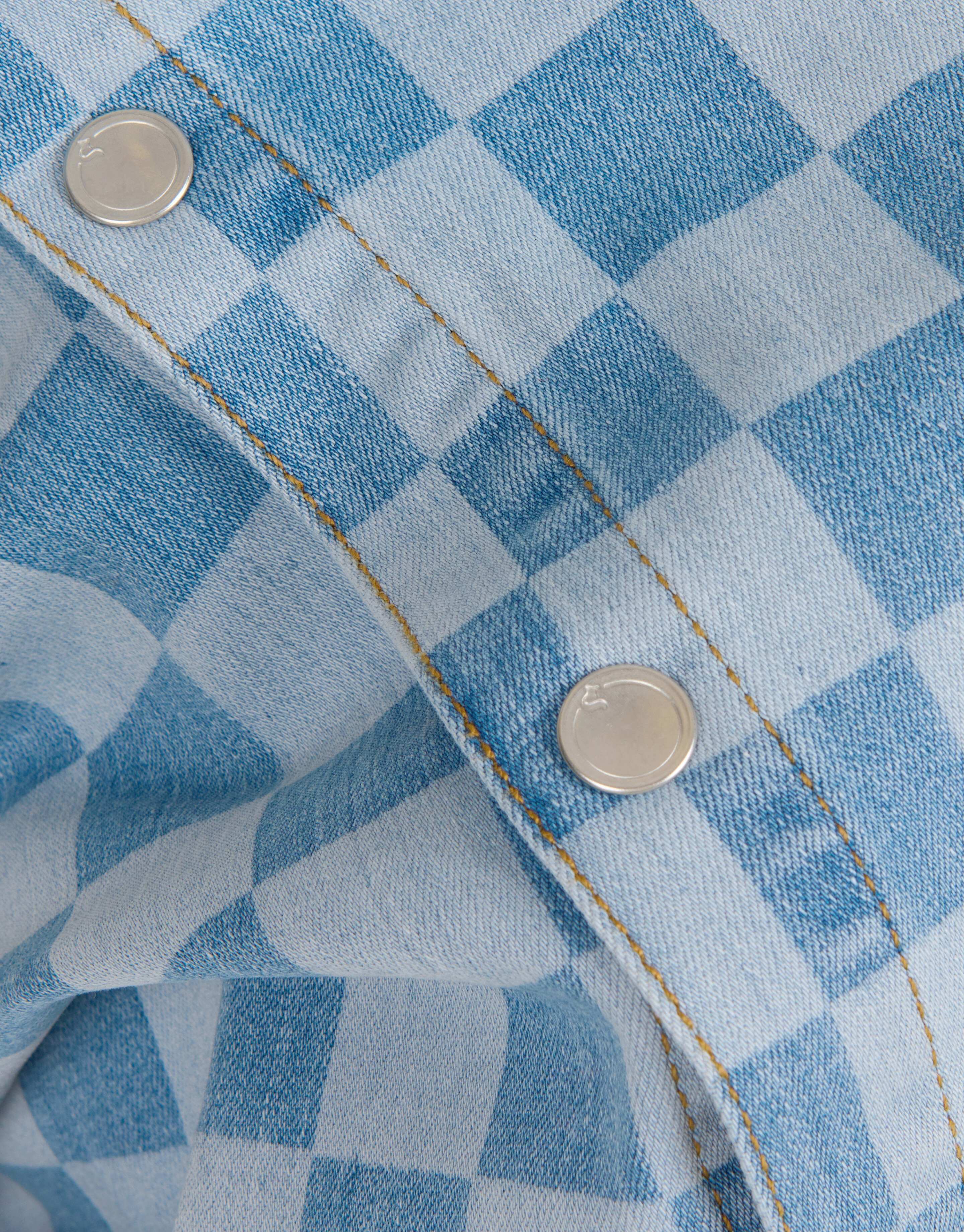 Check Denim Overshirt Mediumstone SHOEBY BOYS