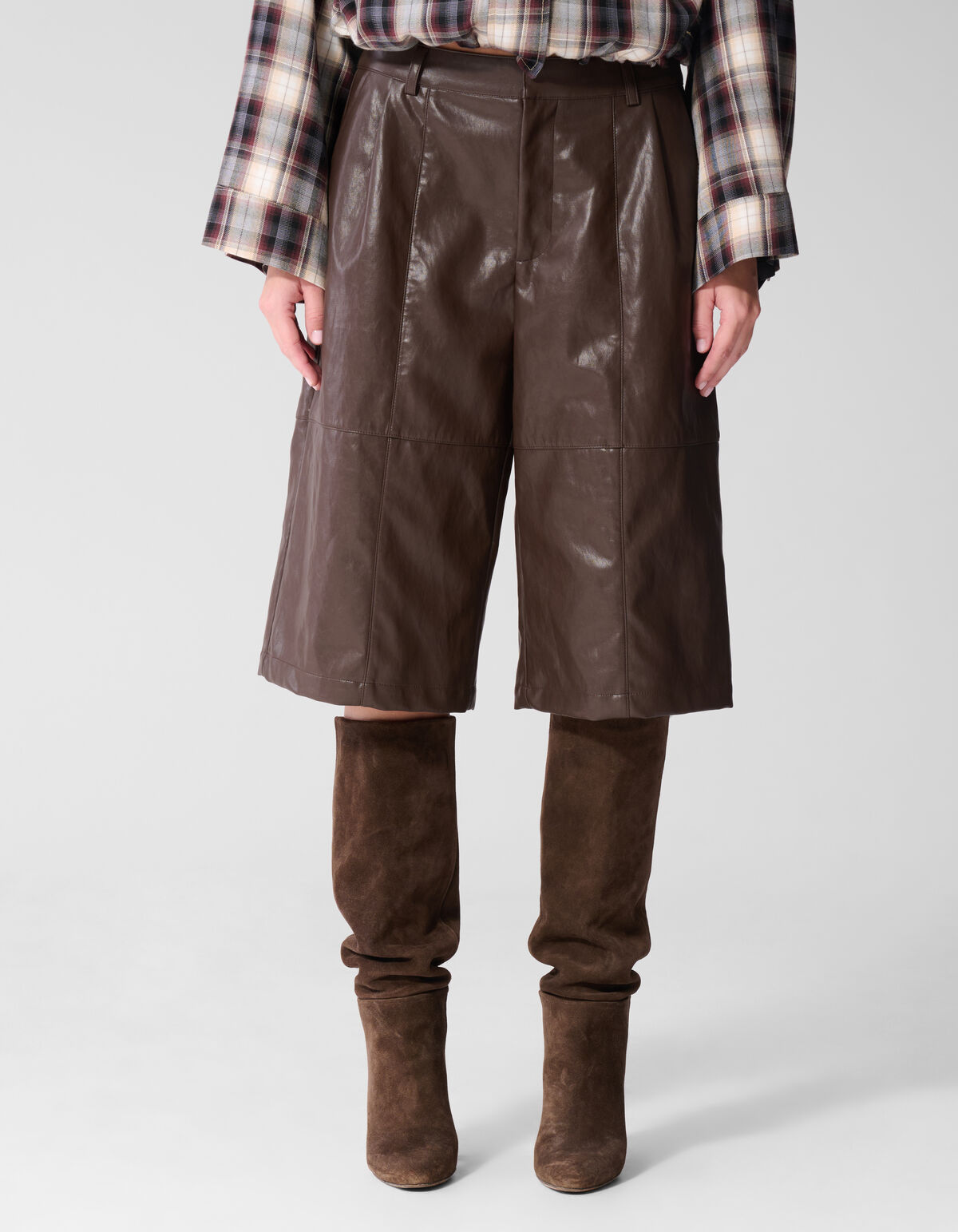 Vegan Leren Bermuda Donkerbruin By Mieke SHOEBY WOMEN