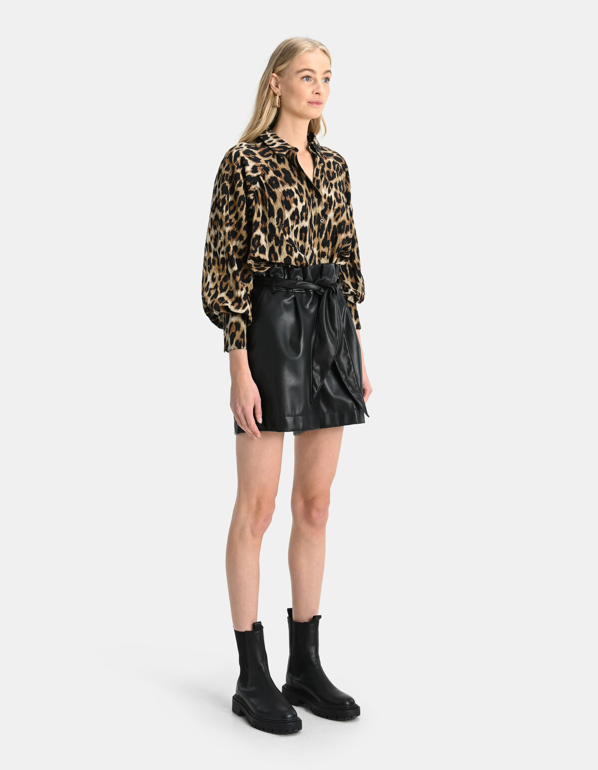 Leopard Print Blouse Bruin SHOEBY WOMEN
