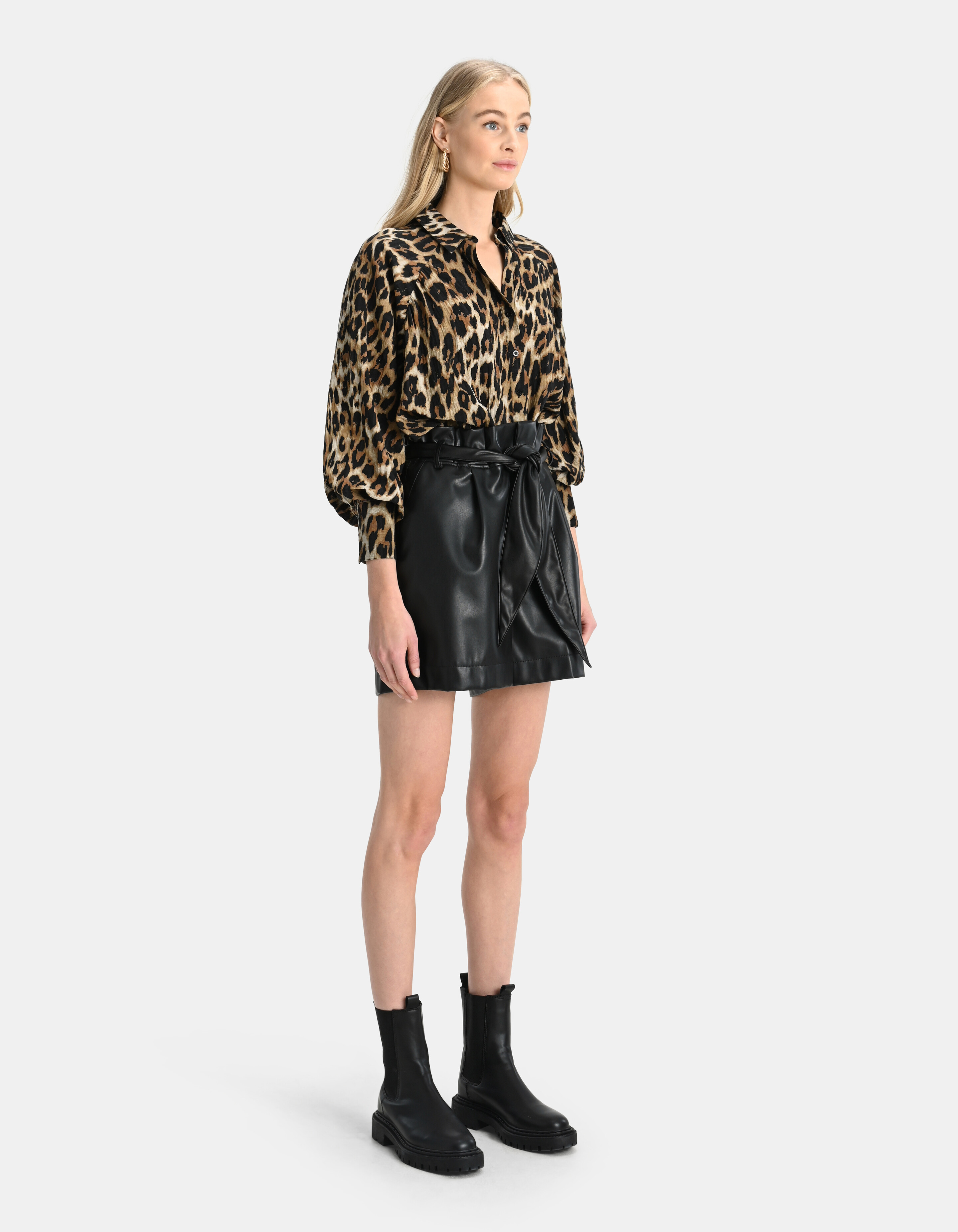 Leopard Print Blouse Bruin SHOEBY WOMEN