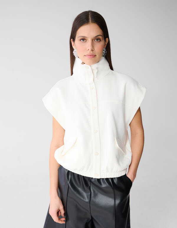 Sleeveless Sweat Jack Gebroken Wit SHOEBY WOMEN