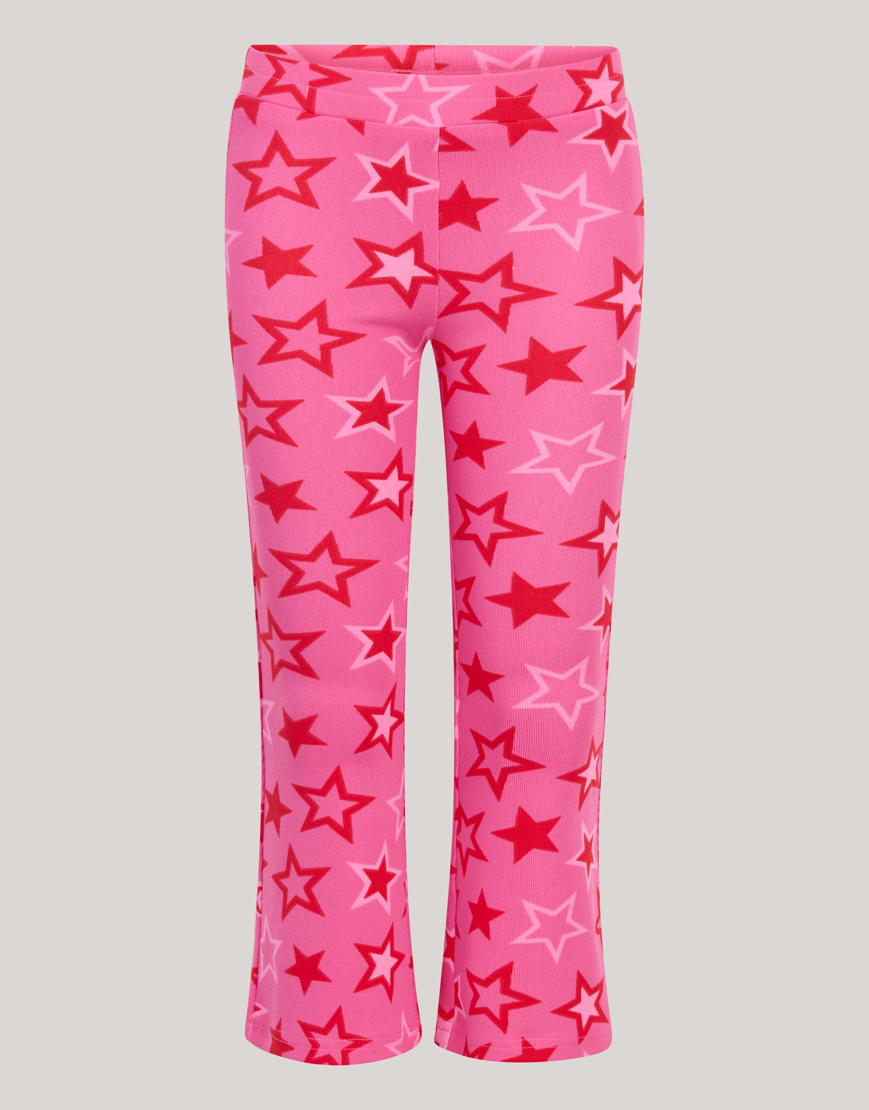 Printed Rib Flared Legging Roze SHOEBY GIRLS