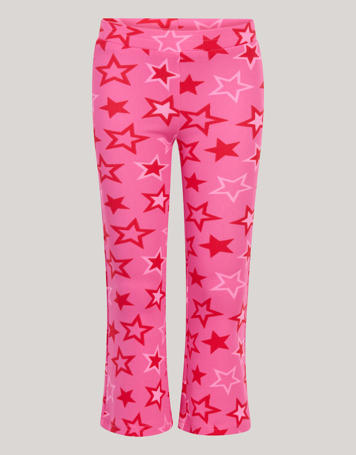Printed Rib Flared Legging Roze SHOEBY GIRLS