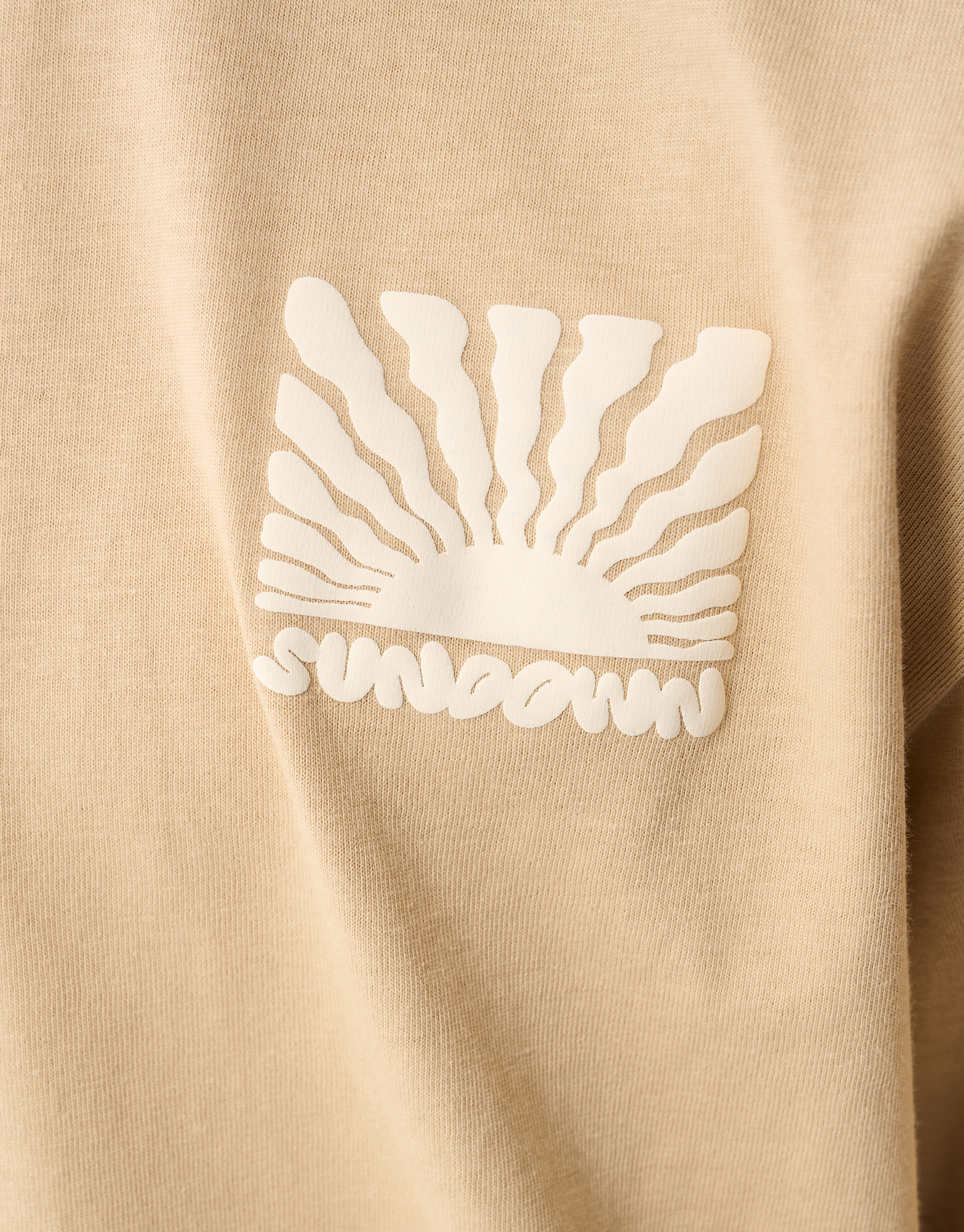Sun Artwork T-shirt Beige SHOEBY BOYS