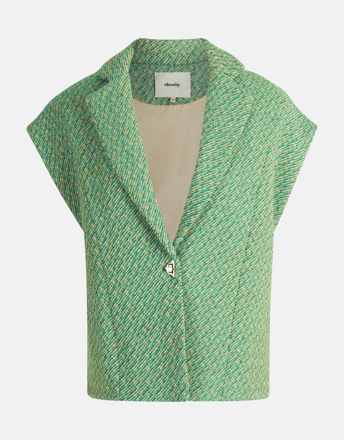 Sleeveless Tweed Jack Groen By Mieke SHOEBY WOMEN