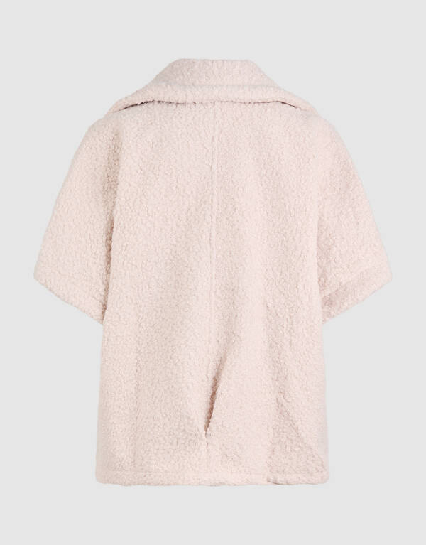 Oversized Teddy Gilet Gebroken Wit SHOEBY WOMEN