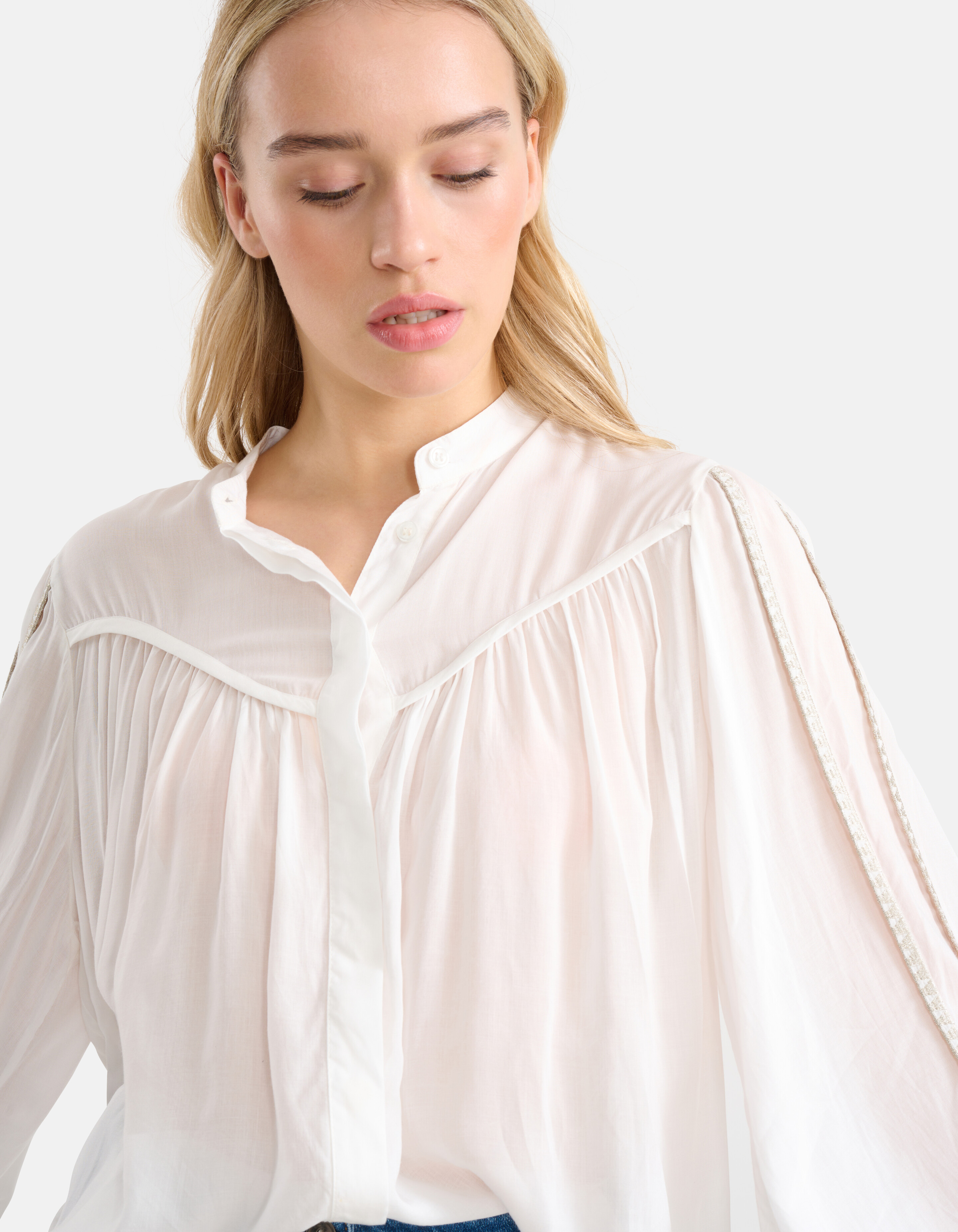 Pleated Blouse Gebroken Wit By Mieke SHOEBY WOMEN