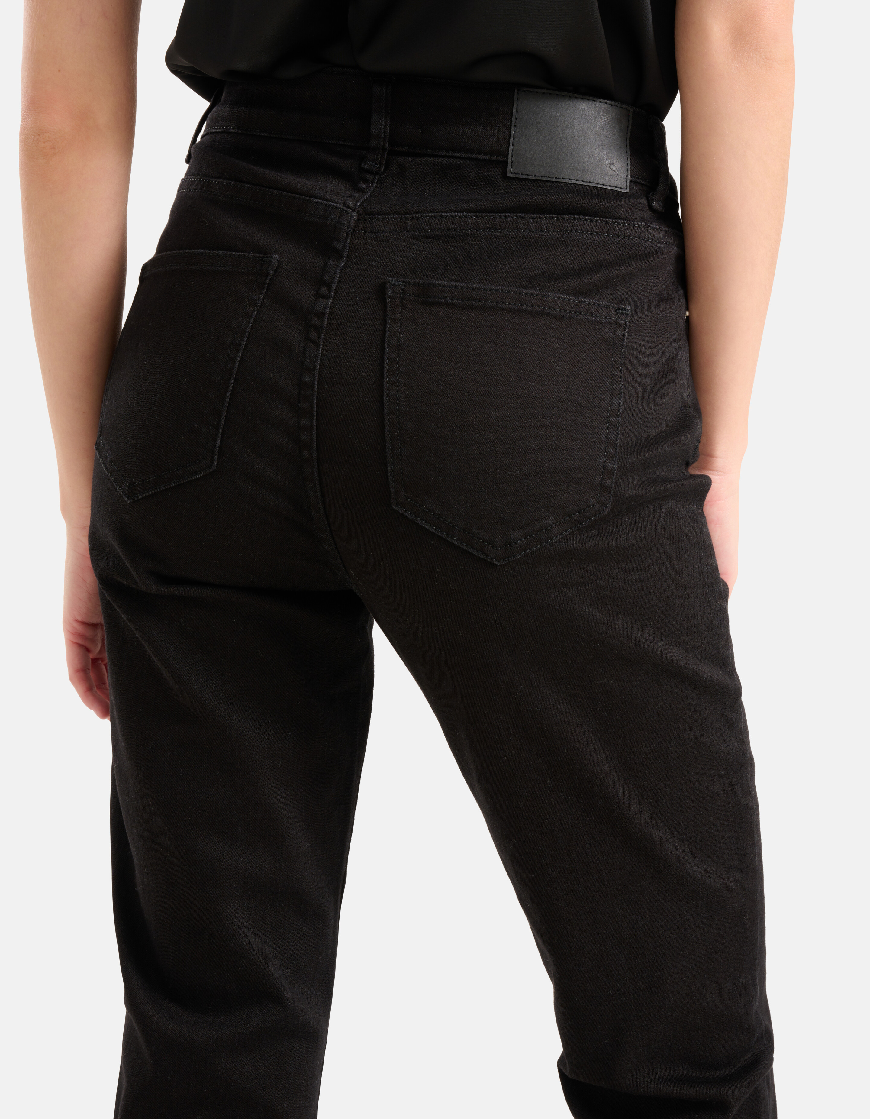 Flared Rinsed Denim Jeans Zwart L34 SHOEBY WOMEN