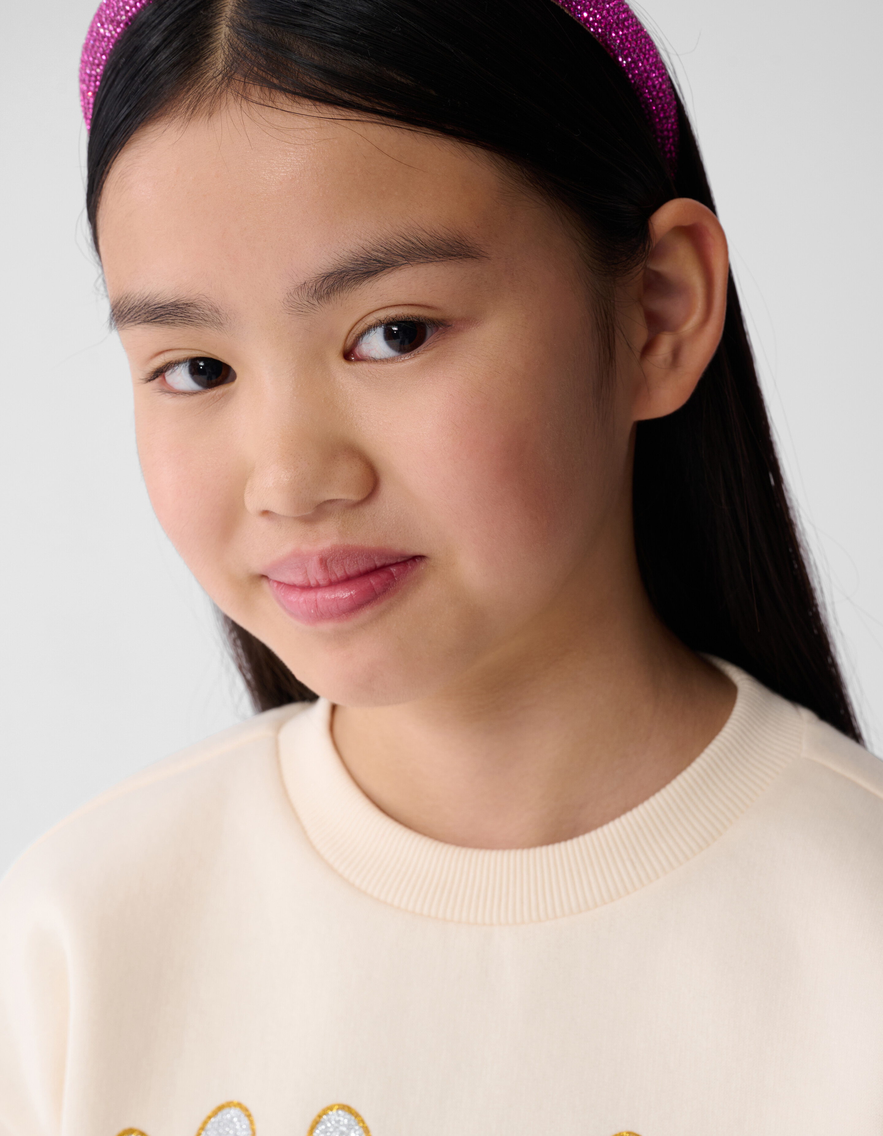 Sparkle Artwork Sweater Gebroken Wit SHOEBY GIRLS