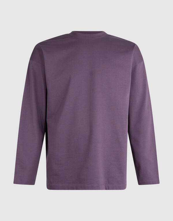 Basis Relaxed Fit Longsleeve Paars SHOEBY MEN