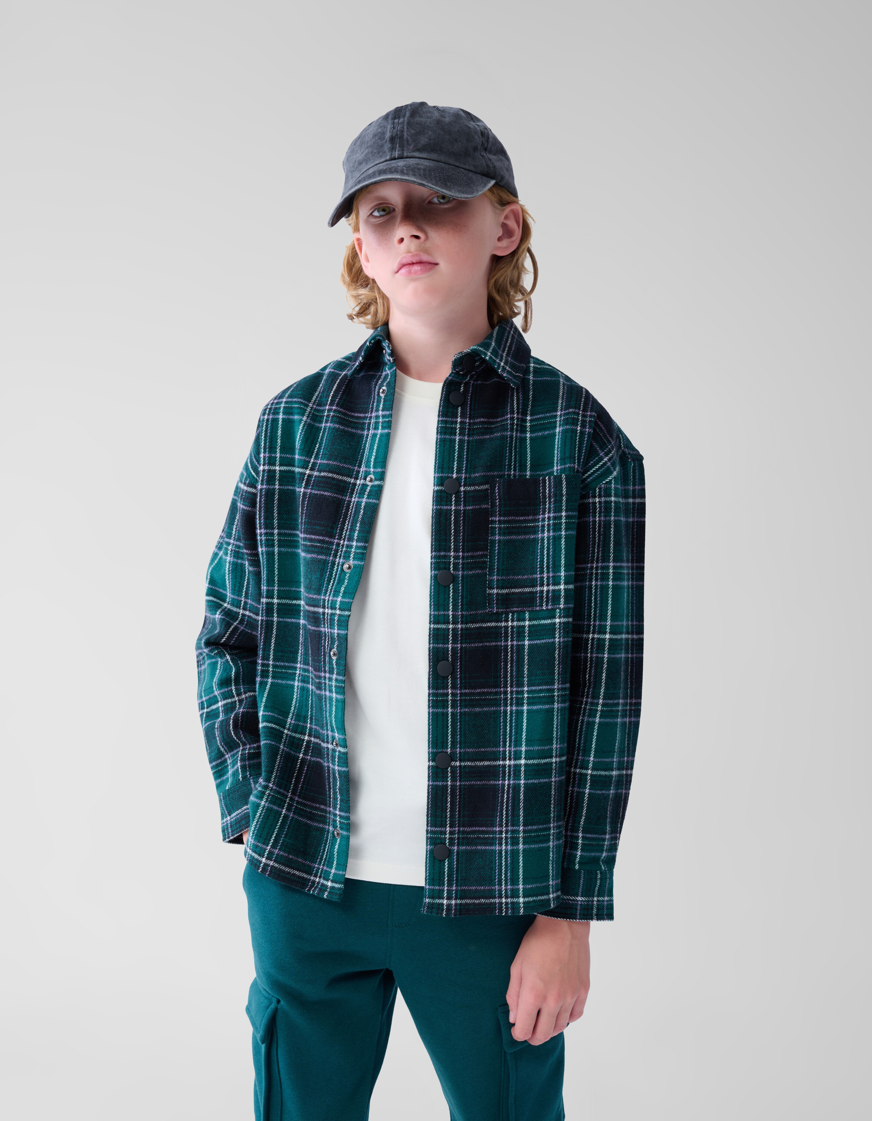 Ruiten Overshirt Groen SHOEBY BOYS